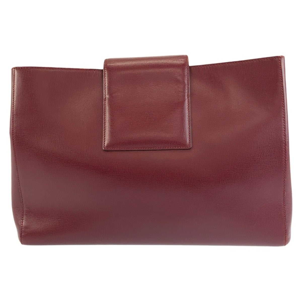 Cartier Bordeaux Wine Red Leather Shoulder Bag (Pre-Owned)