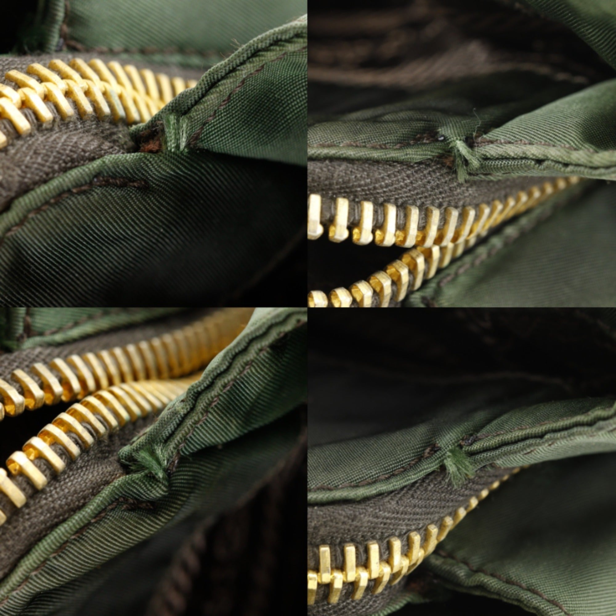 Prada Khaki Nylon Tote Bag (Pre-Owned)