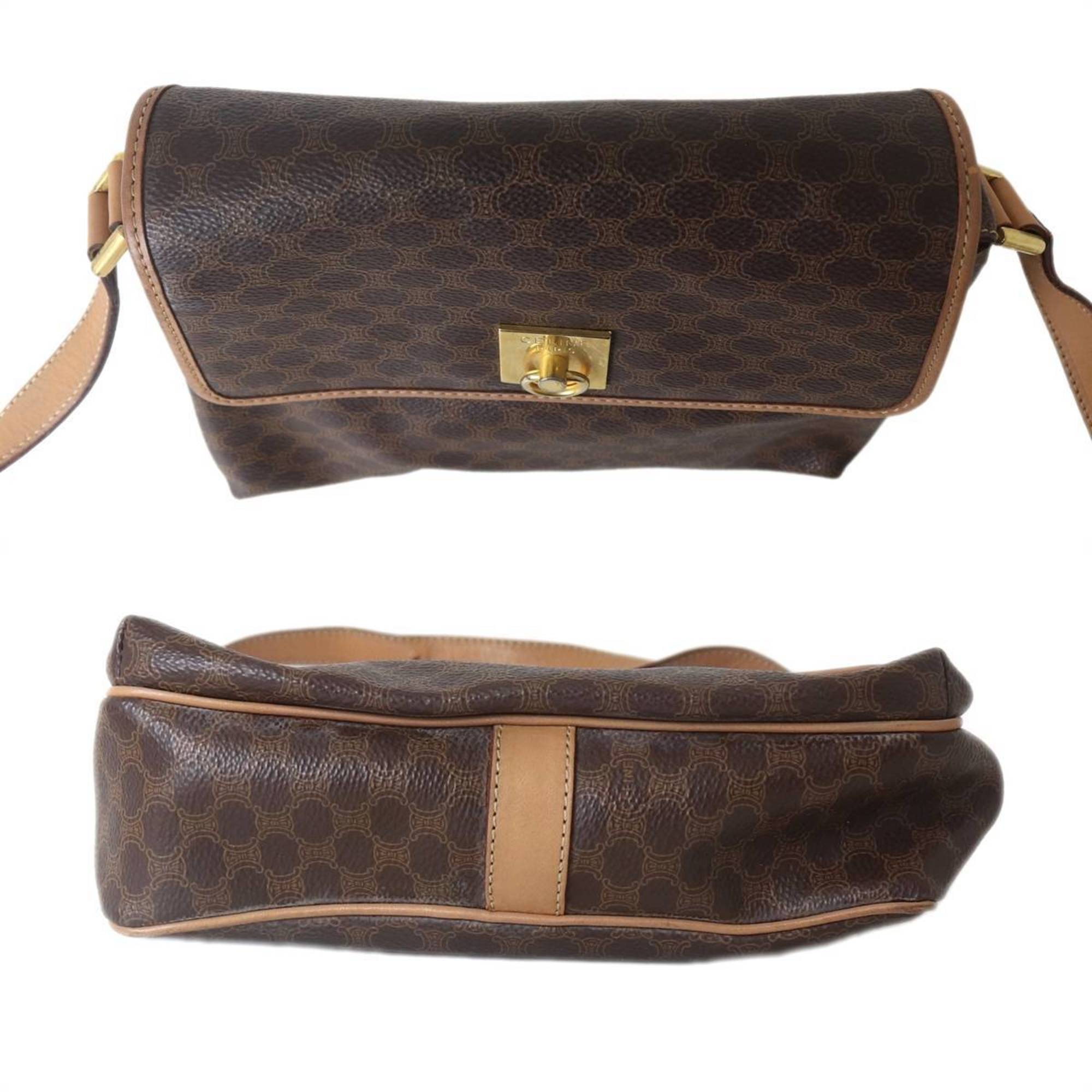 Celine Brown Pvc Leather Shoulder Bag (Pre-Owned)