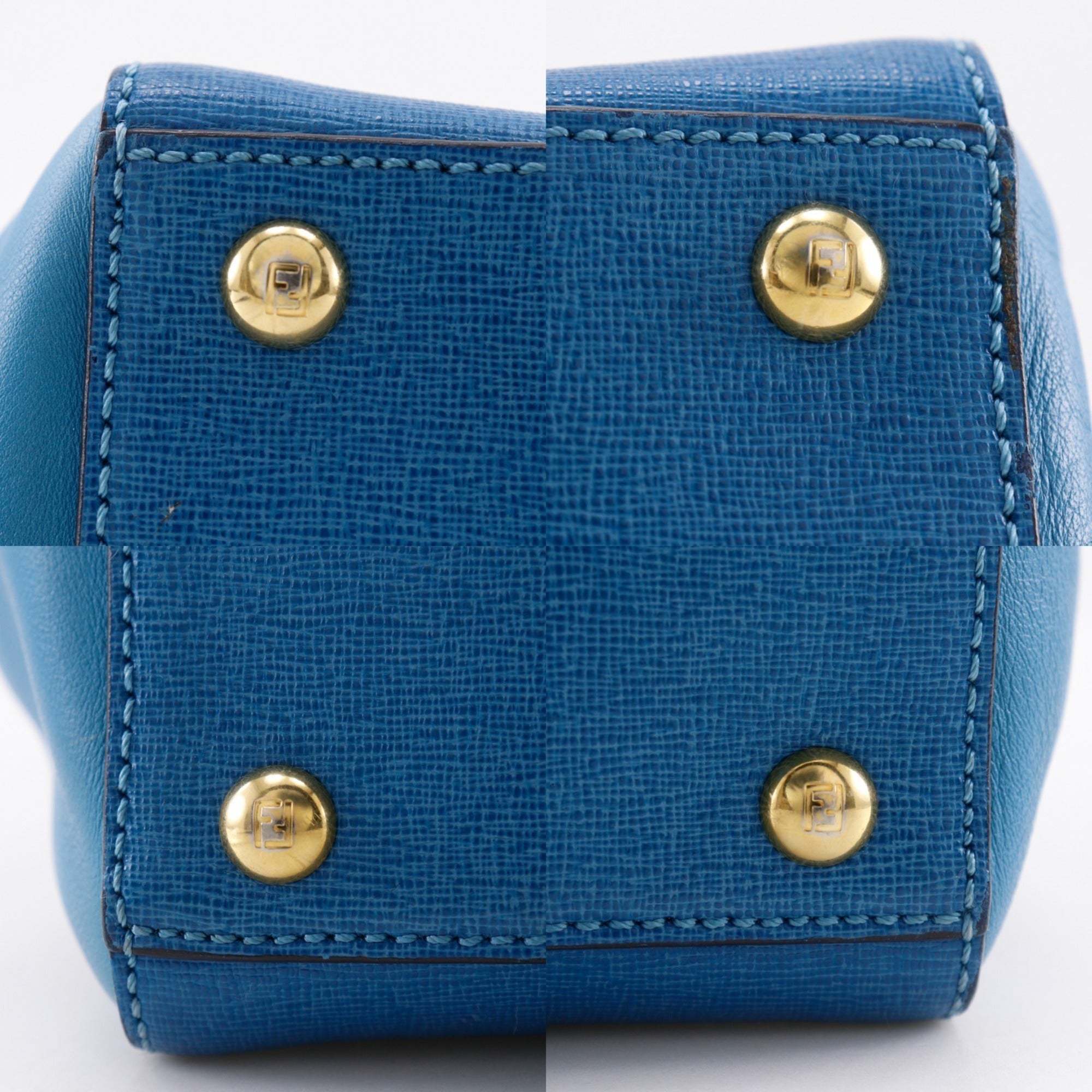 Fendi Blue Leather Handbag (Pre-Owned)