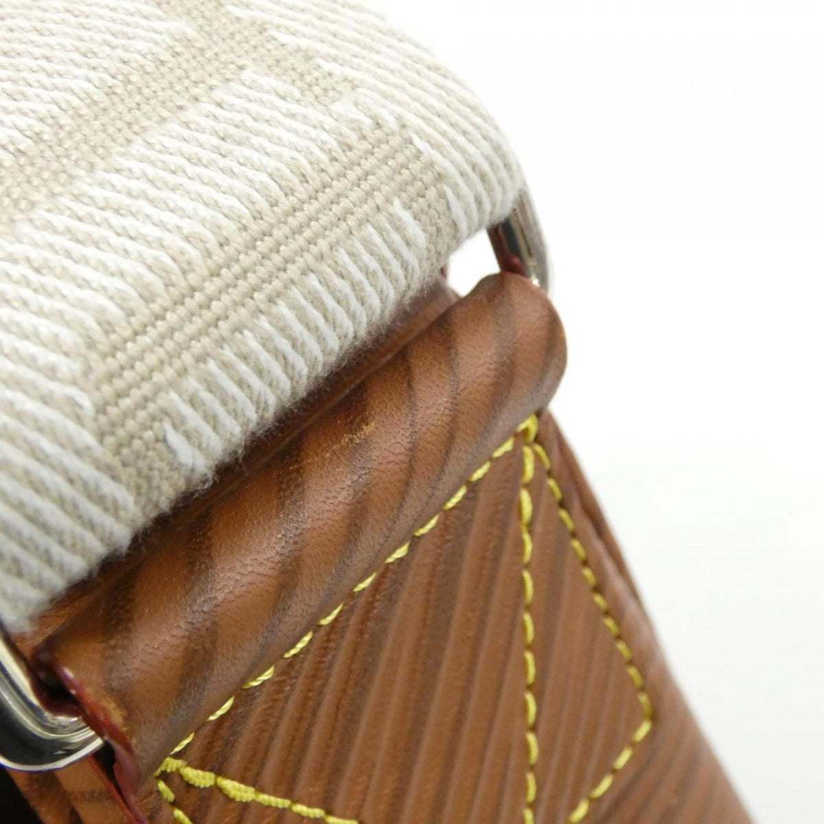 Louis Vuitton Beige Brown Cognac Leather Messenger Bag Shoulder Bag (Pre-Owned)