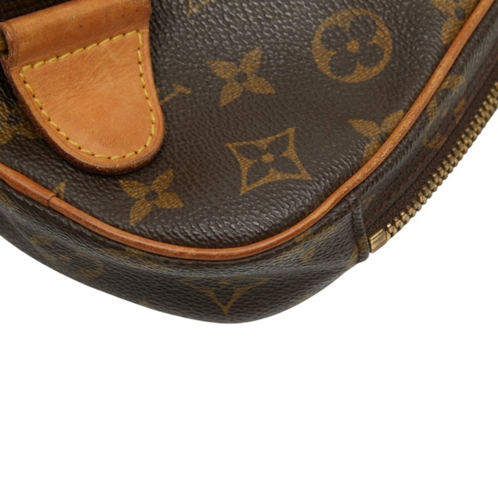 Louis Vuitton Monogram Brown Pvc Leather Pochette Shoulder Bag Sling Bag (Pre-Owned)