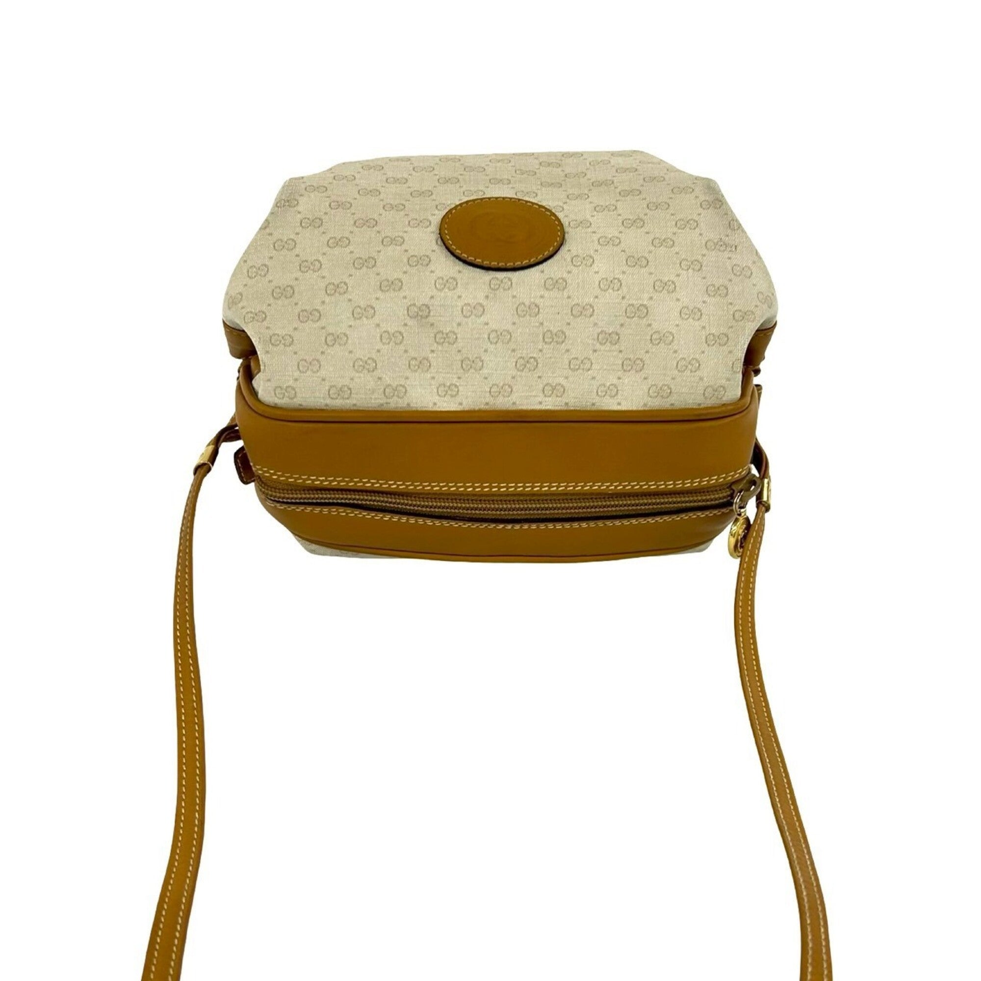 Gucci Brown Ivory Pvc Leather Pochette Shoulder Bag (Pre-Owned)