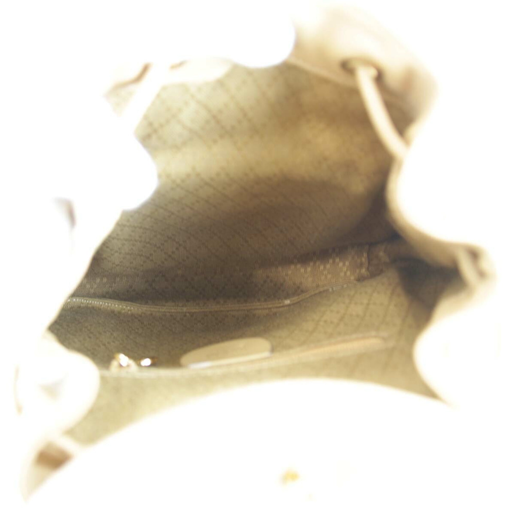 Gucci Bamboo Beige Leather Backpack (Pre-Owned)