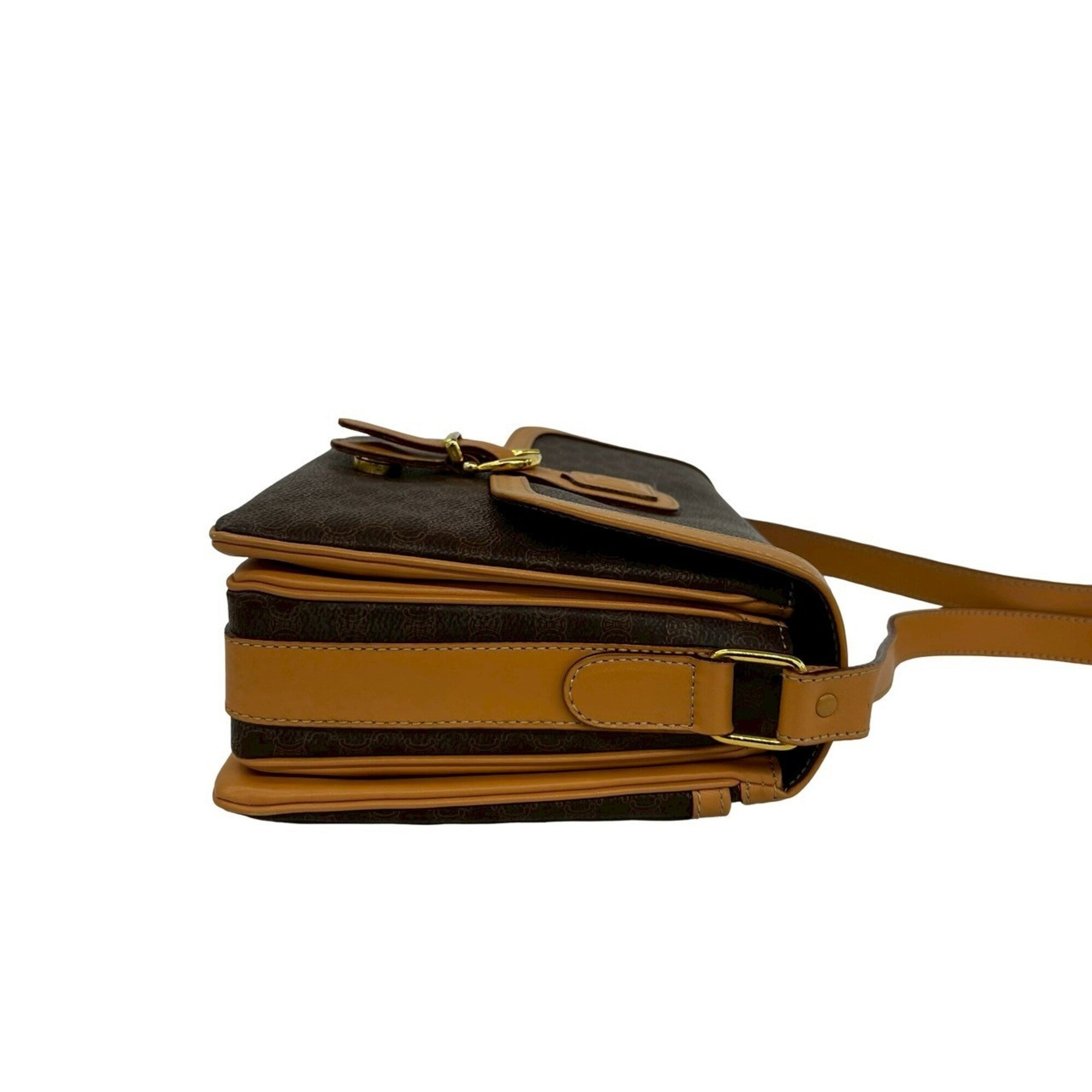 Celine Brown Leather Pvc Pochette Shoulder Bag (Pre-Owned)