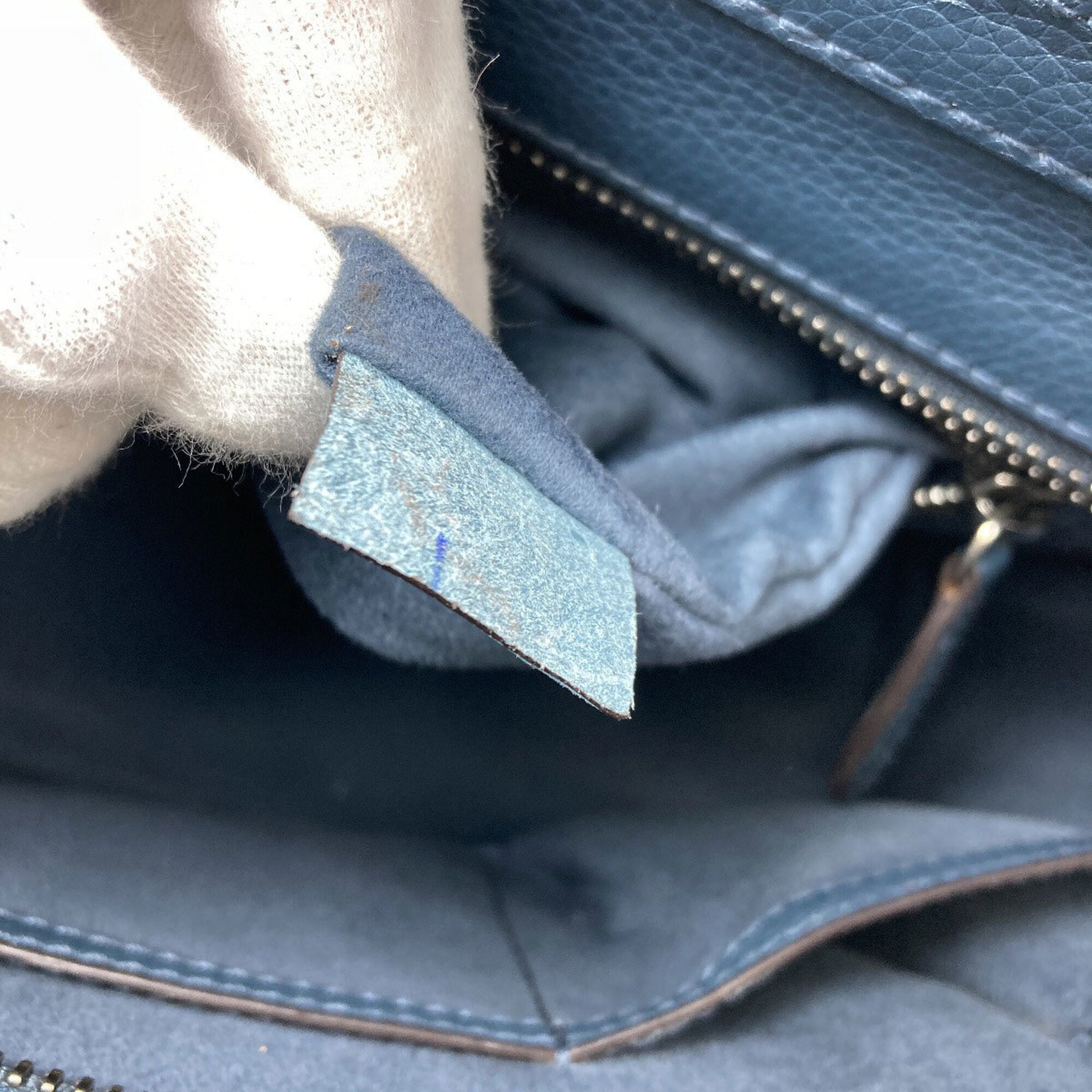 Celine Luggage Blue Leather Tote Bag (Pre-Owned)