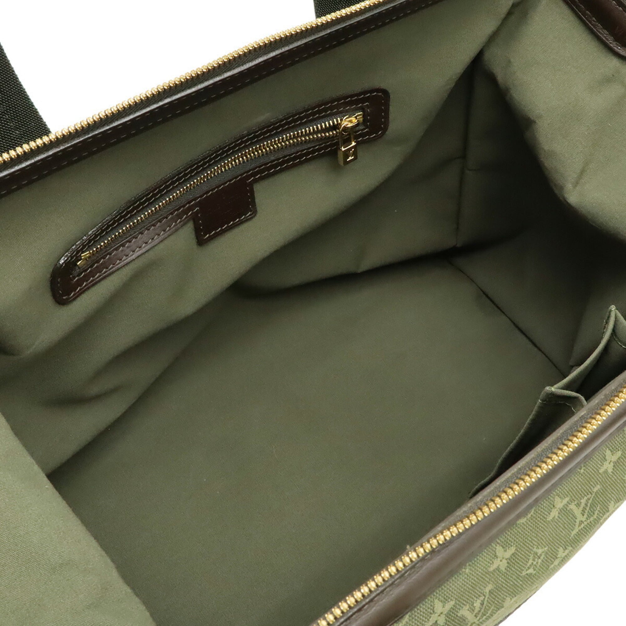 Louis Vuitton Tst Khaki Canvas Leather Shoulder Bag Tote Bag (Pre-Owned)