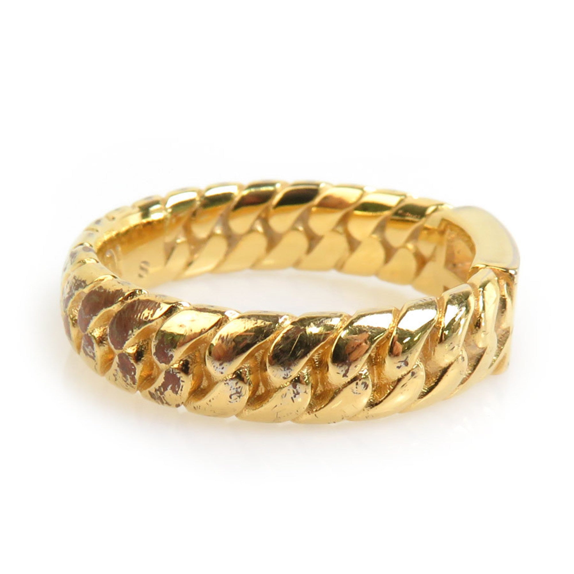 Fendi Gold Metal Band Ring (Pre-Owned)