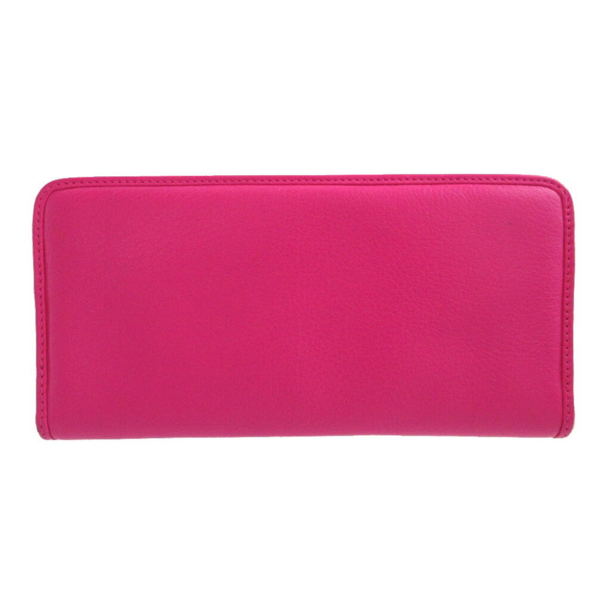 Loewe Pink Leather Long Wallet (Bi-Fold) (Pre-Owned)