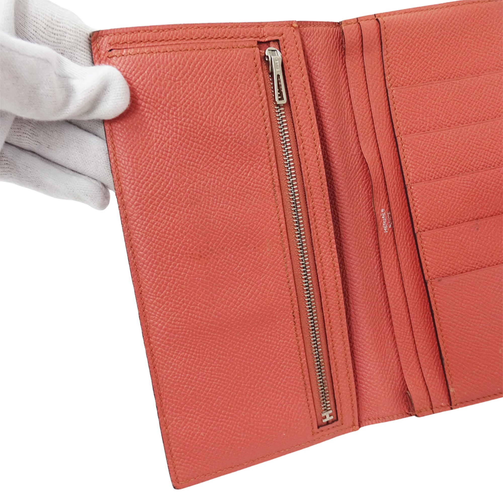 Hermes Pink Red Color Rouge Casaque Soufre Epsom Leather (Pre-Owned)