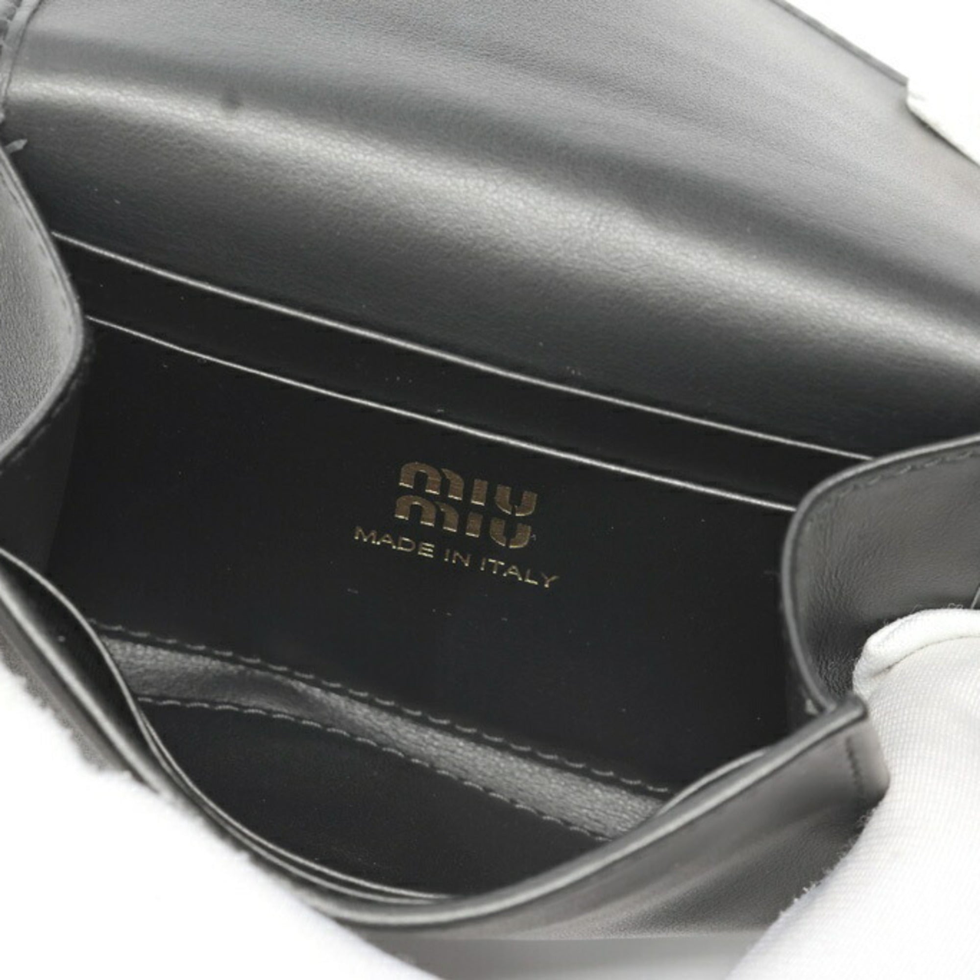 Miu Miu Black Leather Coin Purse/Coin Case (Pre-Owned)