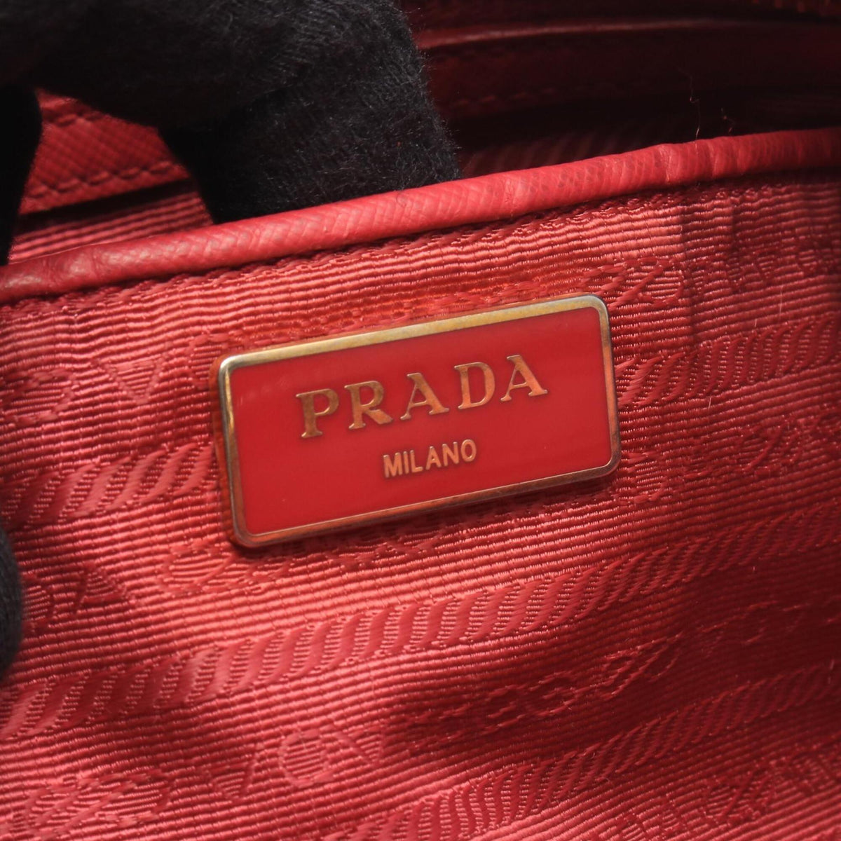 Prada Pink Nylon Leather Handbag Tote Bag (Pre-Owned)