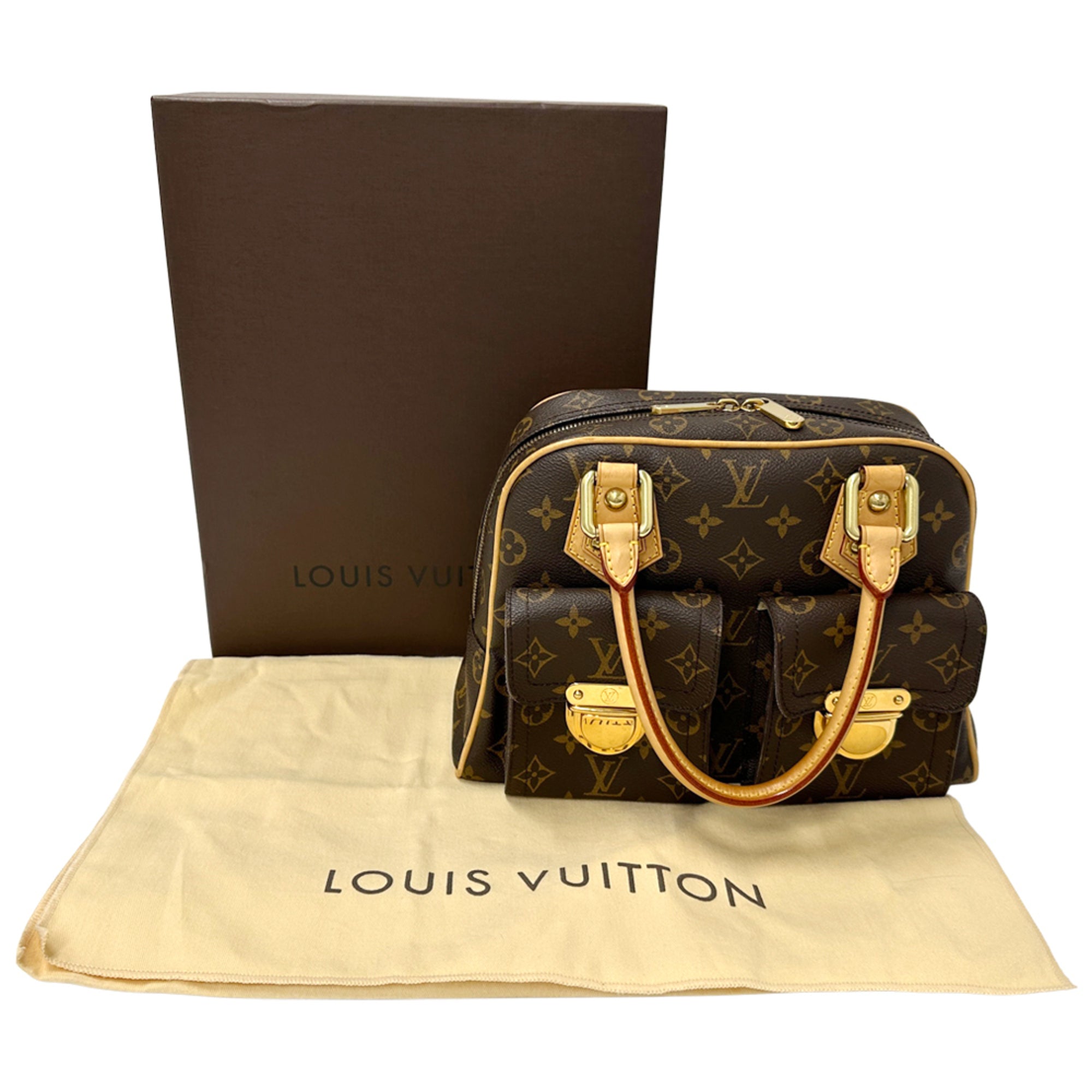 Louis Vuitton Brown Monogram Canvas Handbag (Pre-Owned)