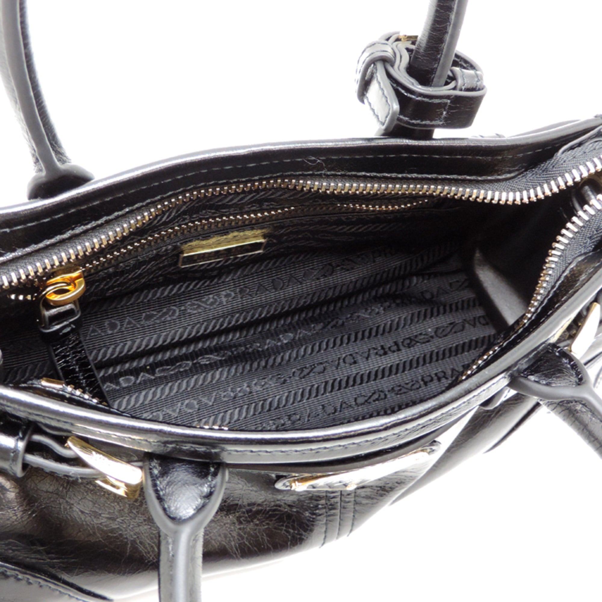 Prada Black Nero Leather Handbag (Pre-Owned)