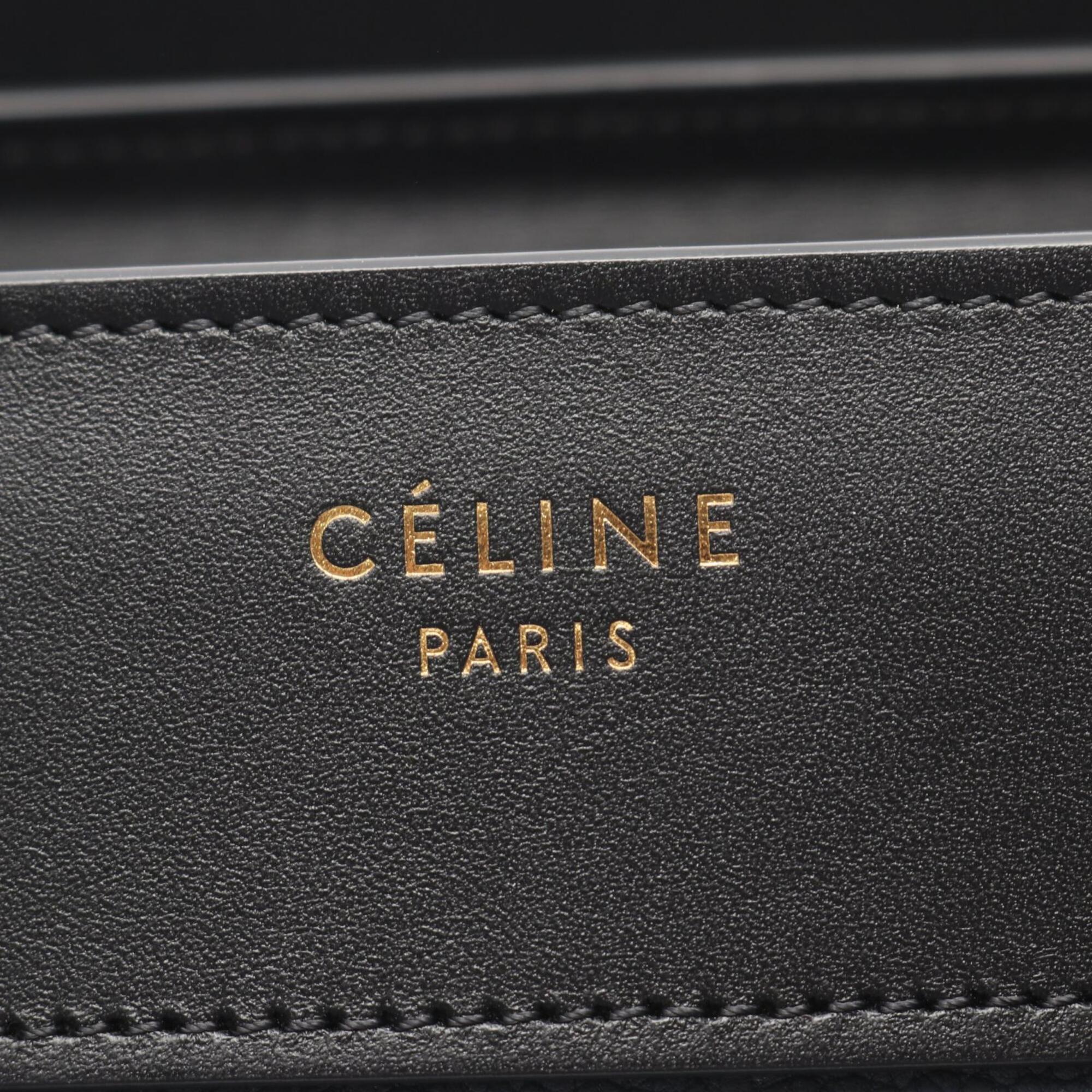 Celine Black Blue Navy Leather Handbag Tote Bag (Pre-Owned)