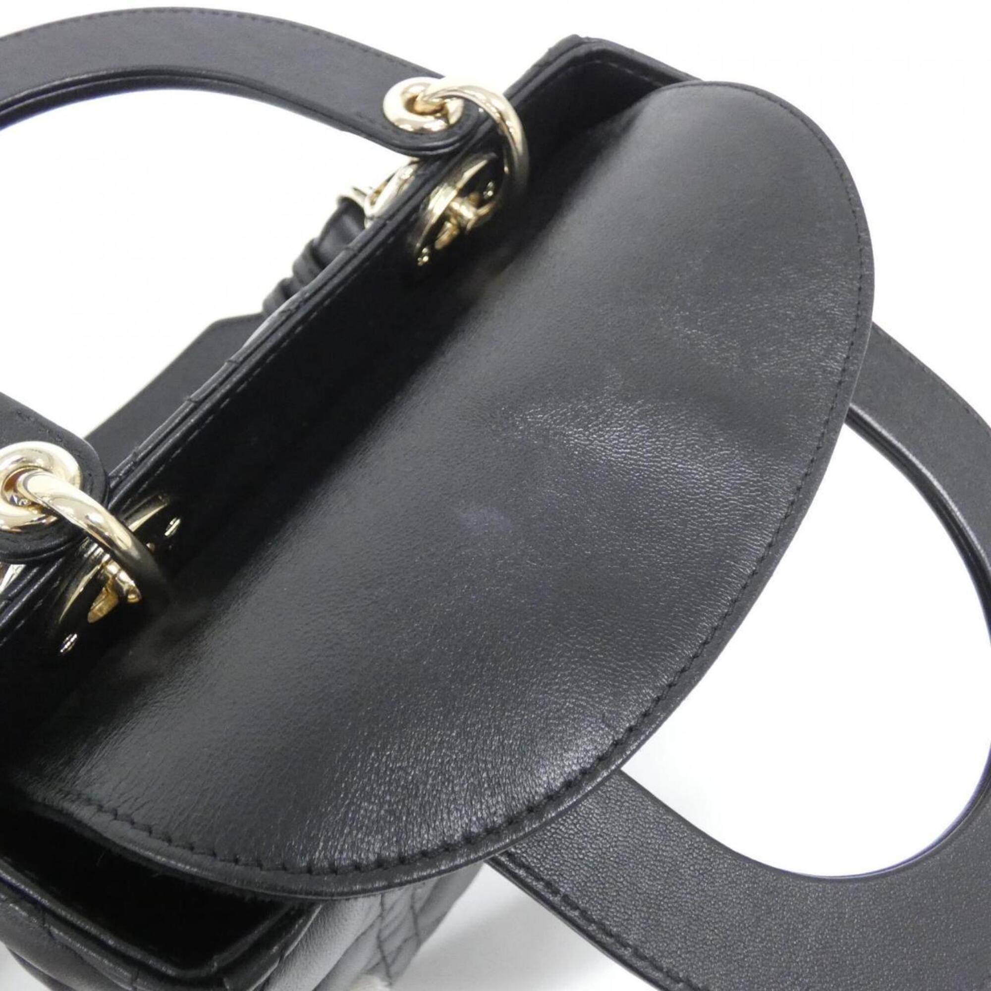 Christian Dior Black Leather Handbag (Pre-Owned)