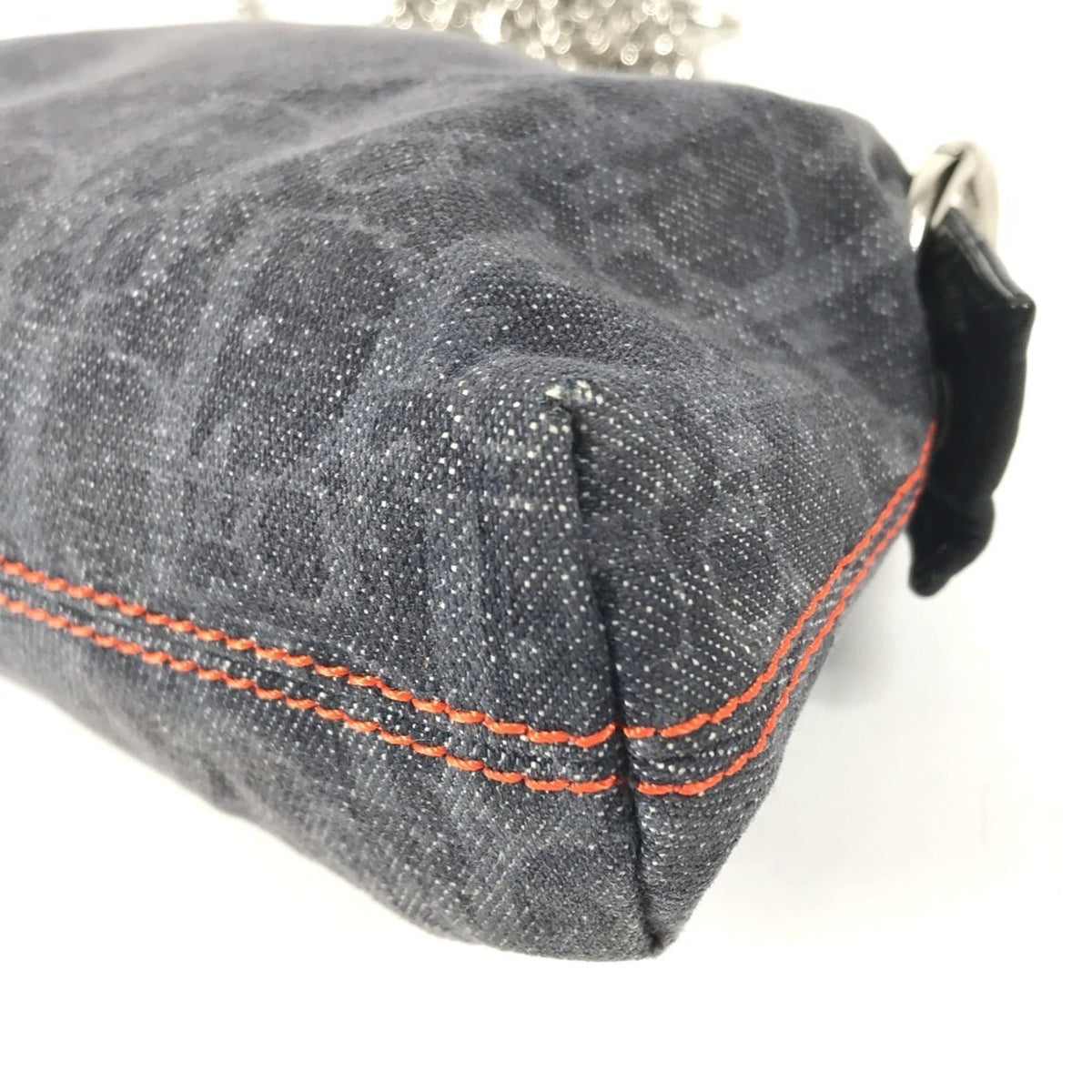 Christian Dior Navy Denim Pouch Shoulder Bag (Pre-Owned)