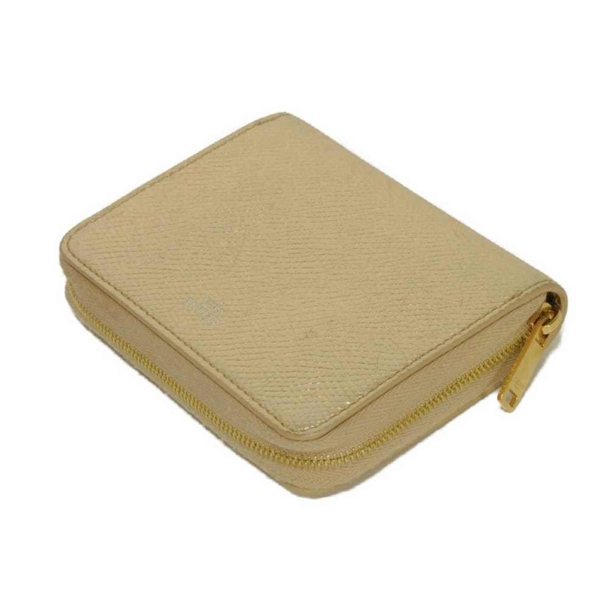 Celine Gold Metallic Gold Leather Coin Purse/Coin Case (Pre-Owned)