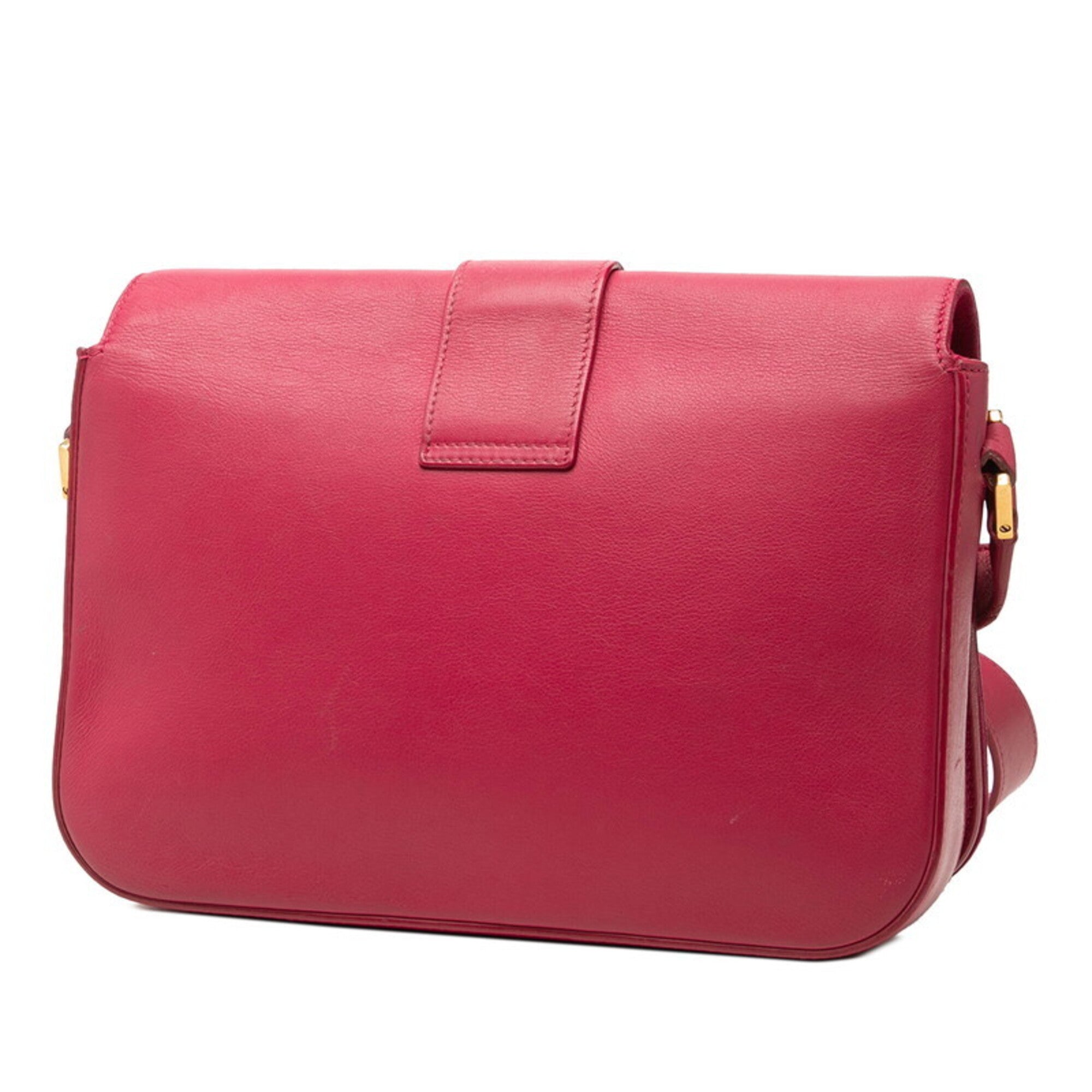 Saint Laurent Pink Leather Shoulder Bag (Pre-Owned)