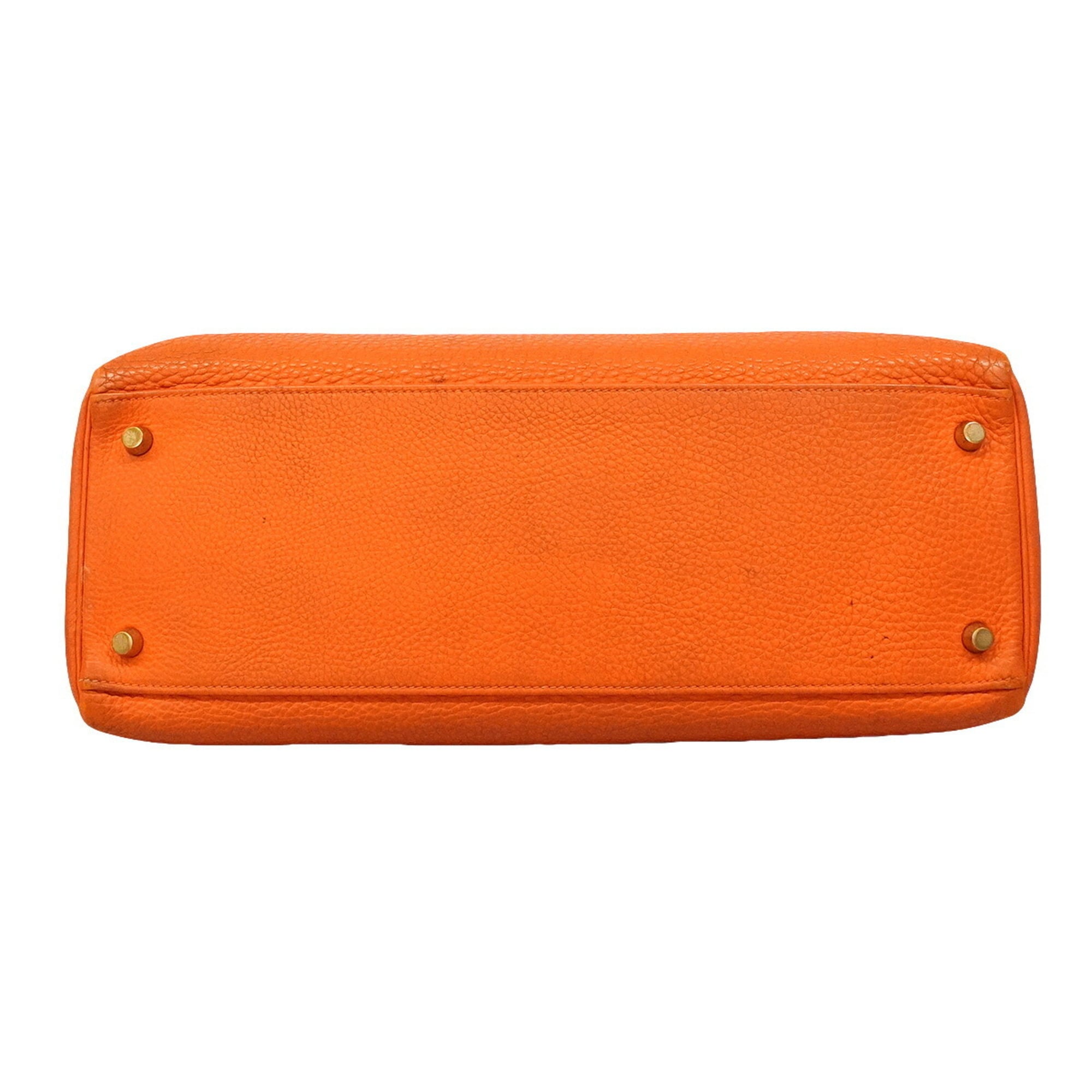 Hermes Orange Togo Leather Handbag (Pre-Owned)