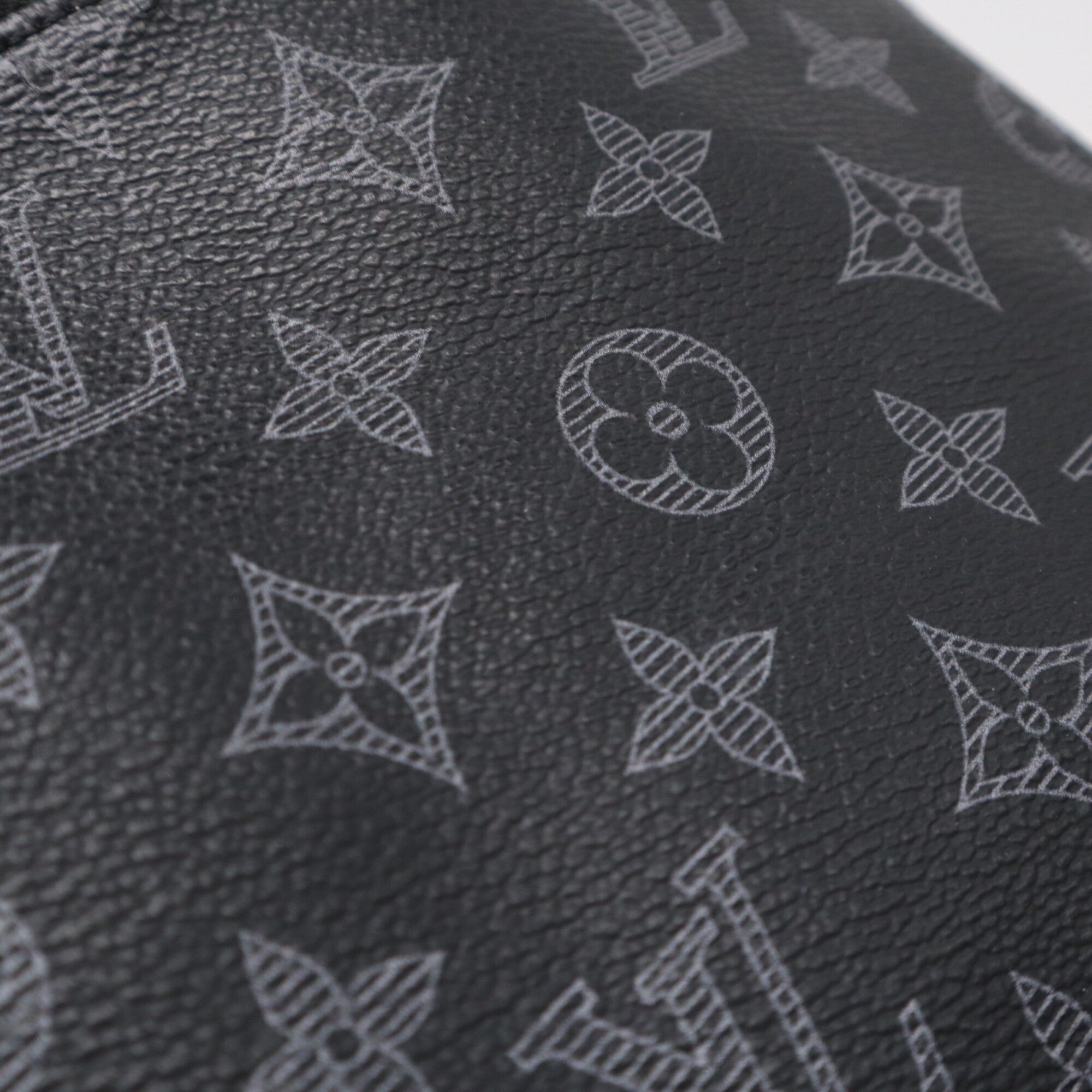 Louis Vuitton Monogram Black Gray White Coated Canvas Leather Backpack (Pre-Owned)