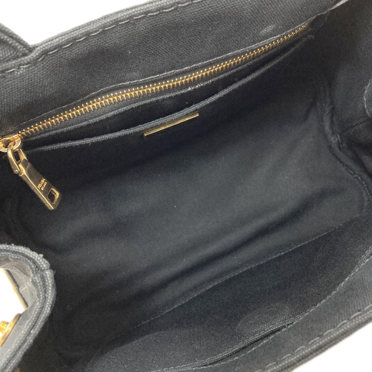Prada Black Canvas Handbag (Pre-Owned)