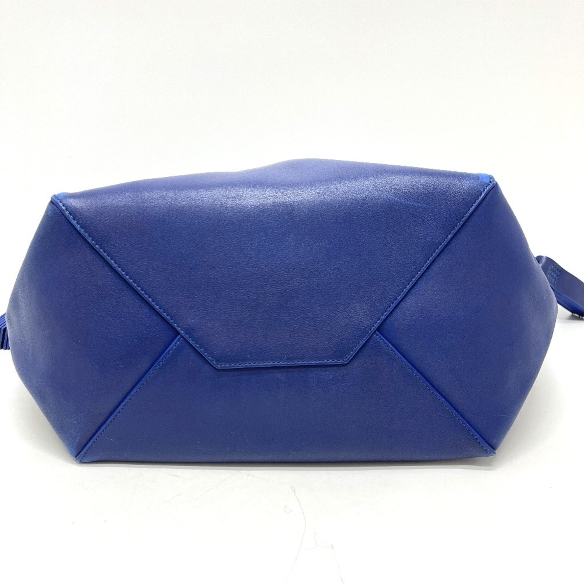 Celine Blue Leather Handbag Tote Bag (Pre-Owned)