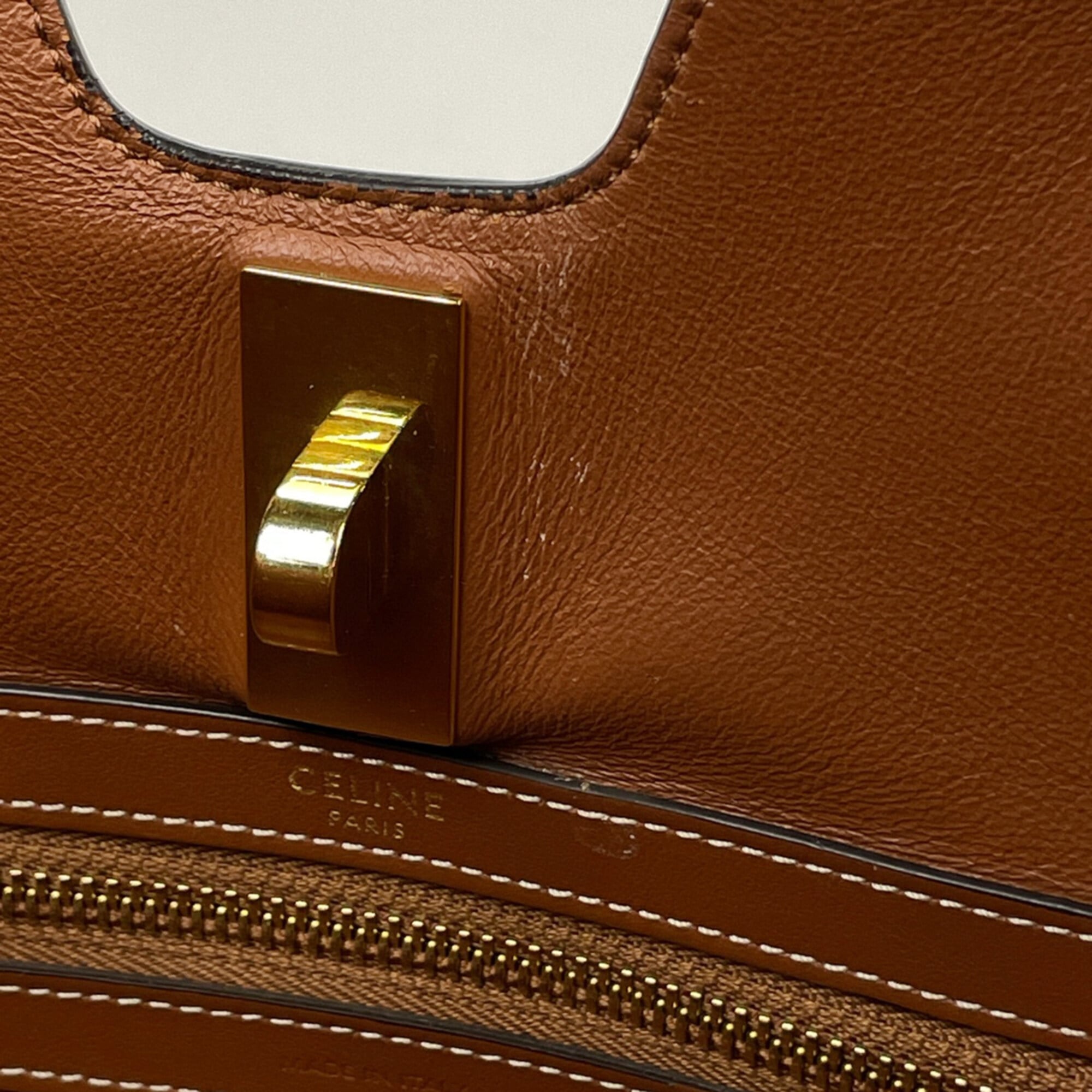 Celine Cabas Brown Leather Tote Bag (Pre-Owned)