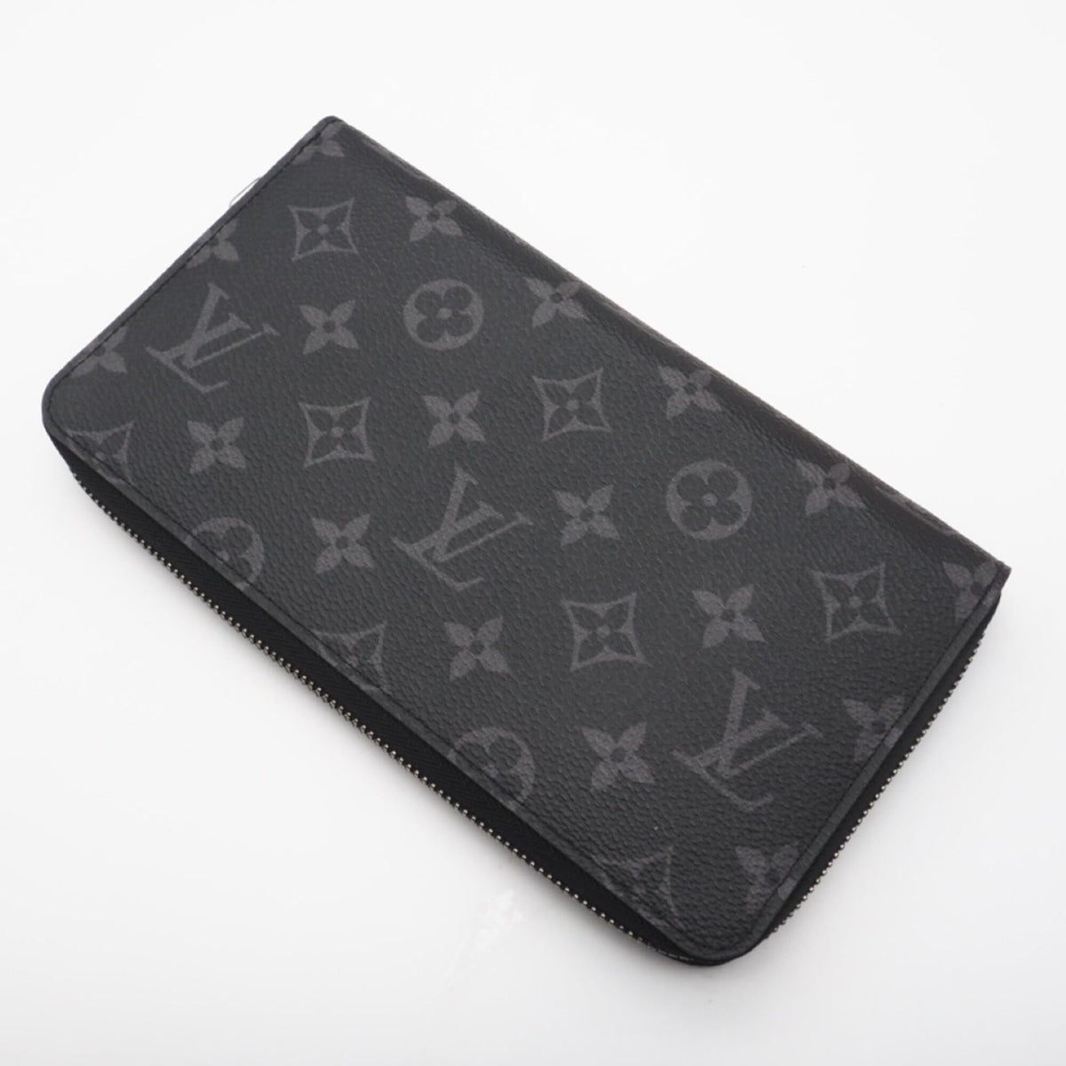 Louis Vuitton Black Gray Coated Canvas Long Wallet (Bi-Fold) (Pre-Owned)
