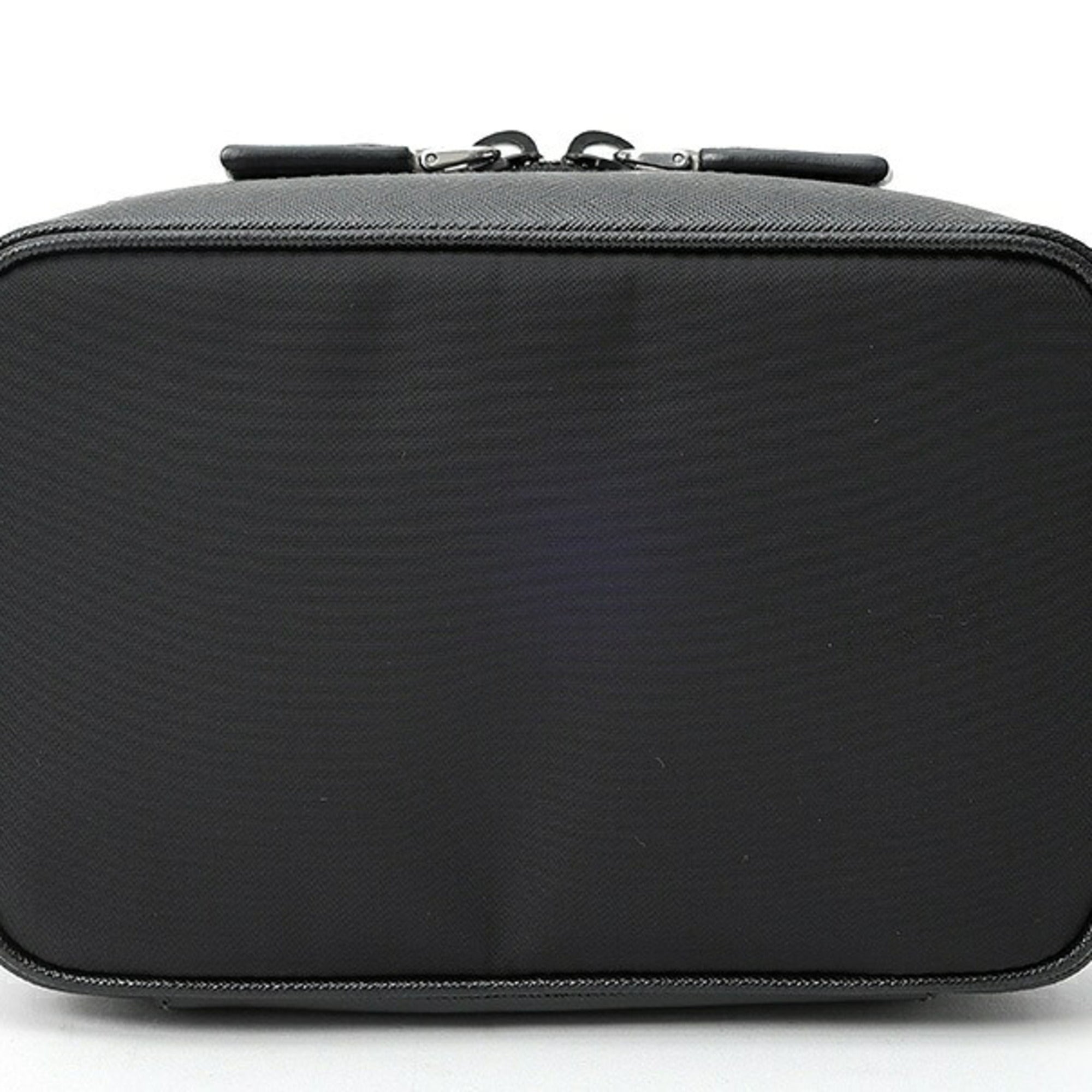 Prada Black Nylon Leather Pouch Shoulder Bag (Pre-Owned)