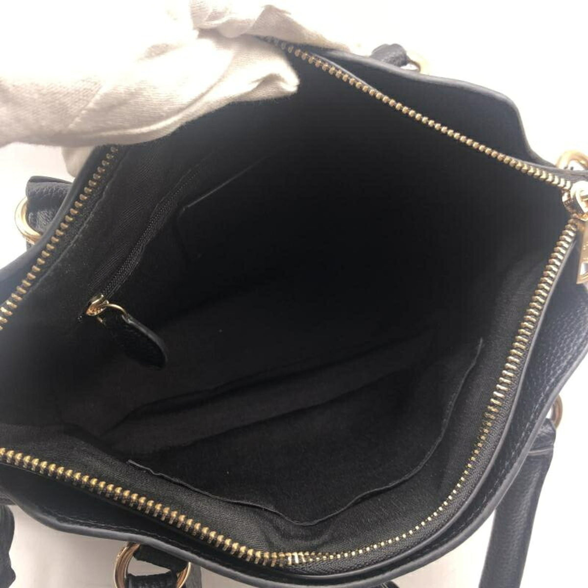 Coach Signature Black Brown Signature Line Handbag (Pre-Owned)