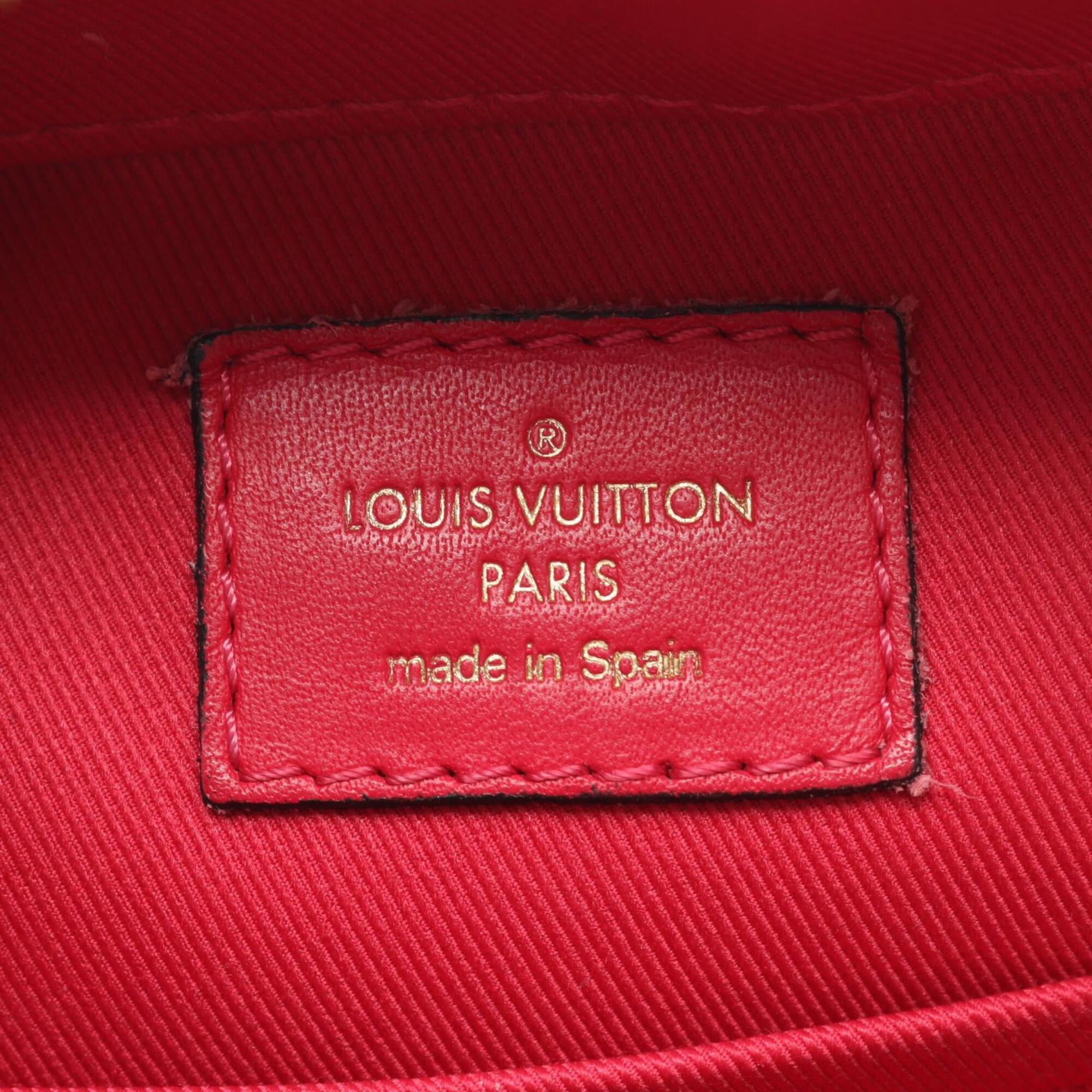 Louis Vuitton Brown Freesia Monogram Pink Monogram Leather Handbag Shoulder Bag (Pre-Owned)