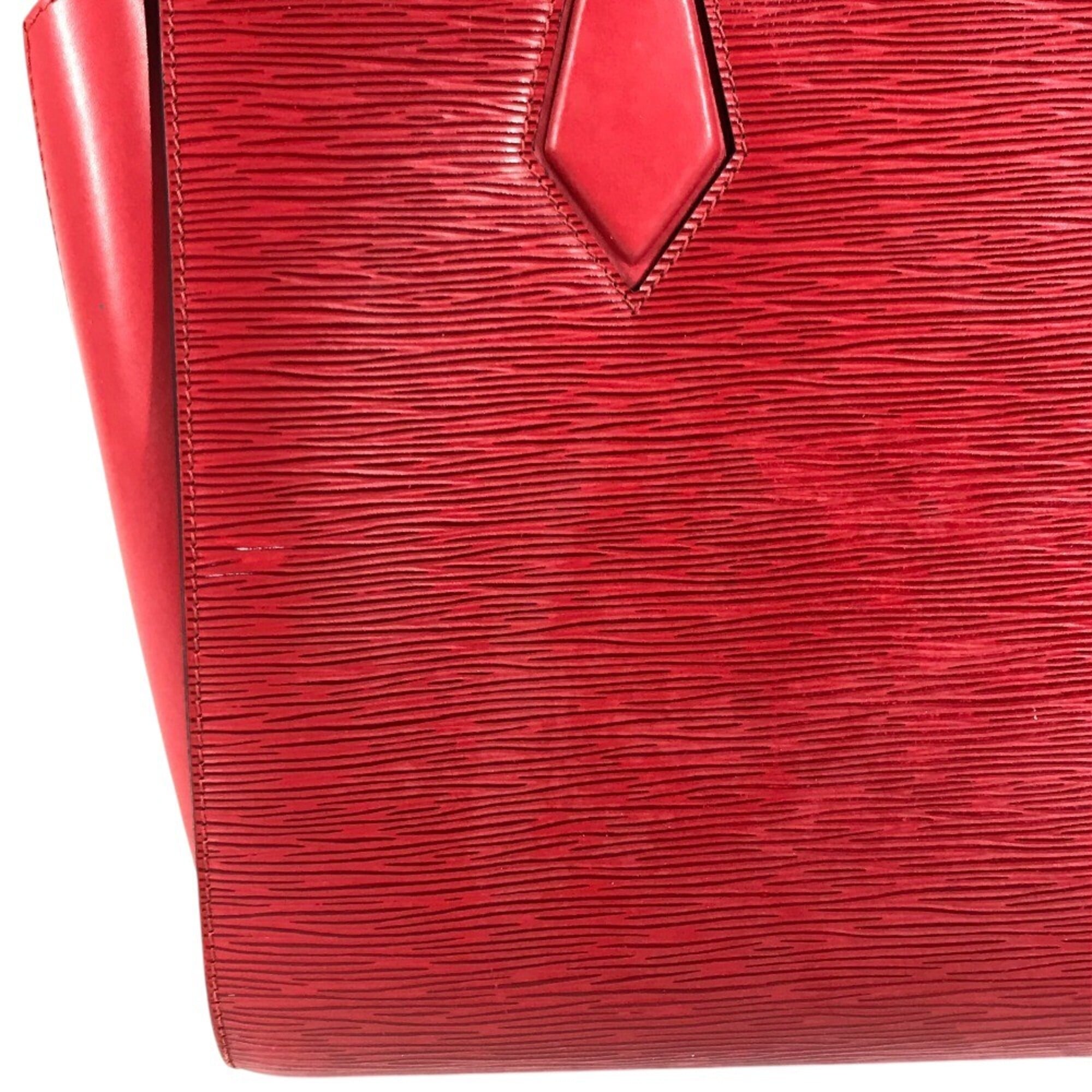 Louis Vuitton Castilian Red Red Color Epi Leather Handbag Shoulder Bag Tote Bag (Pre-Owned)