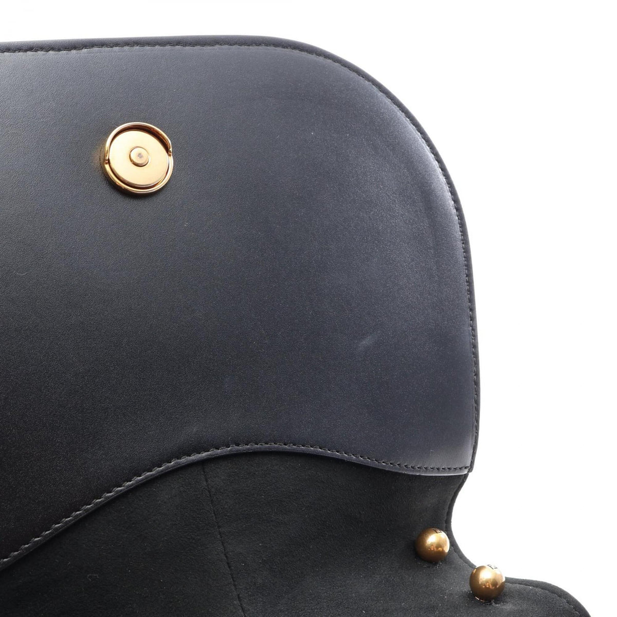 Fendi Black Leather Handbag Shoulder Bag (Pre-Owned)