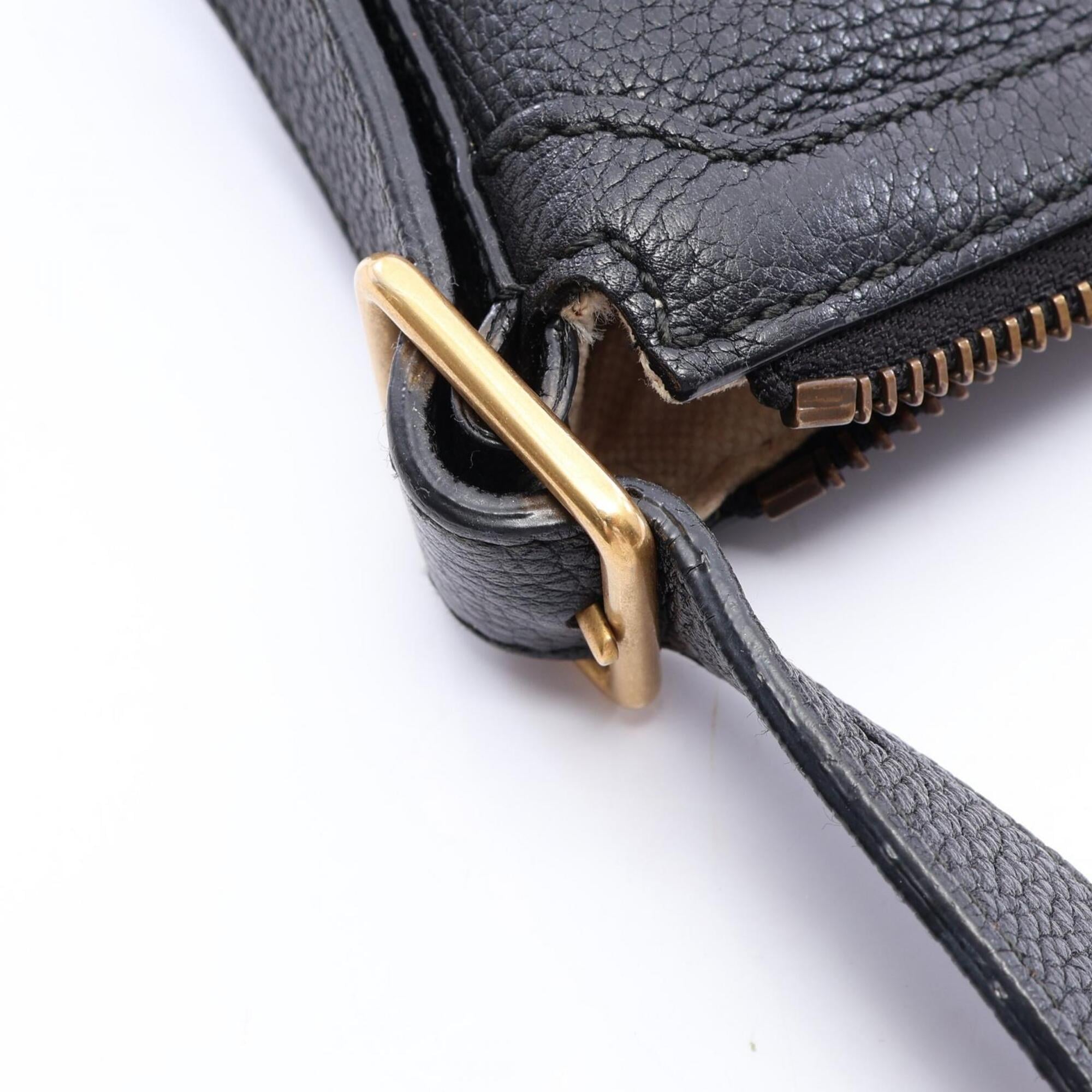 Gucci Black Multi-Color Leather Handbag Shoulder Bag (Pre-Owned)