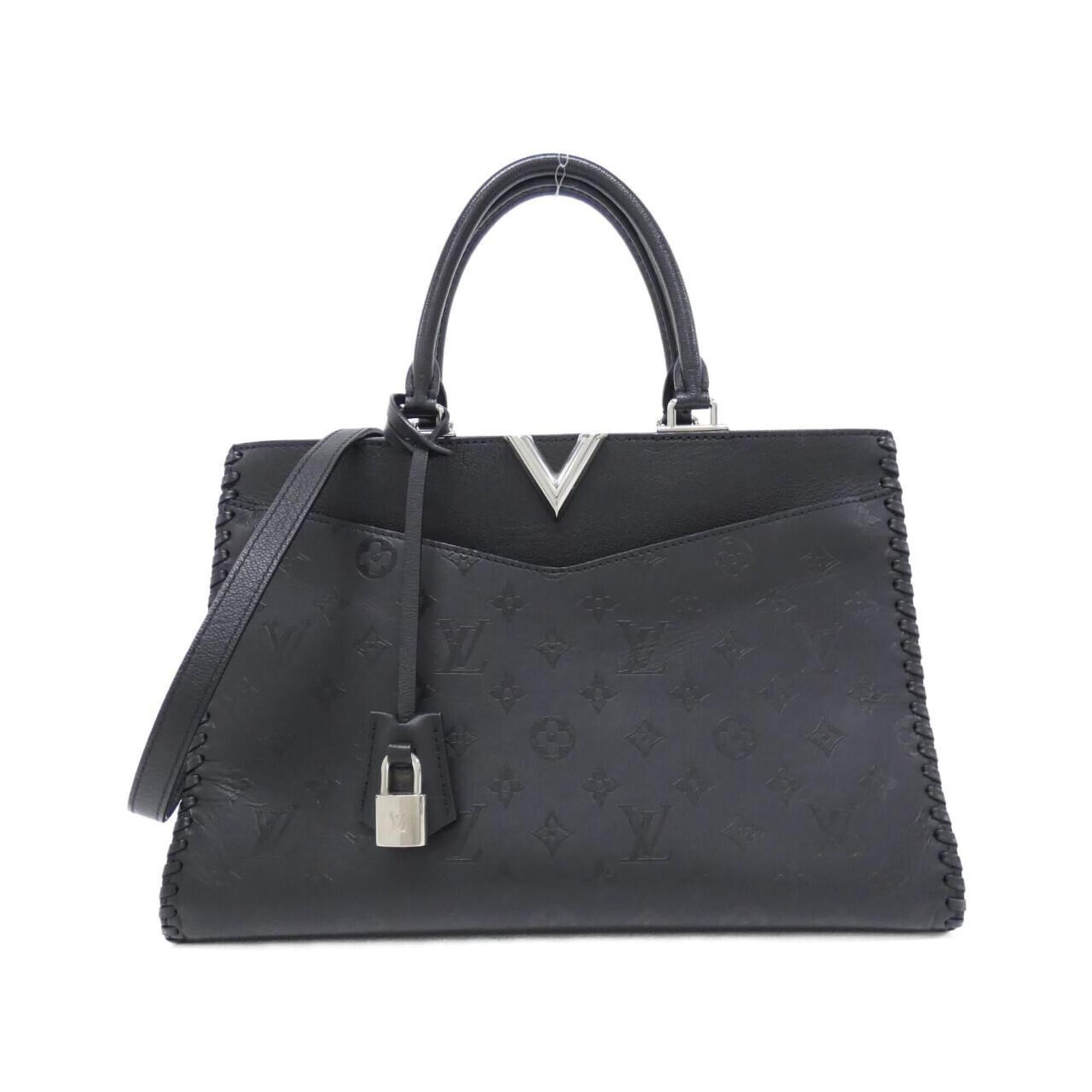Louis Vuitton Black Leather Handbag (Pre-Owned)