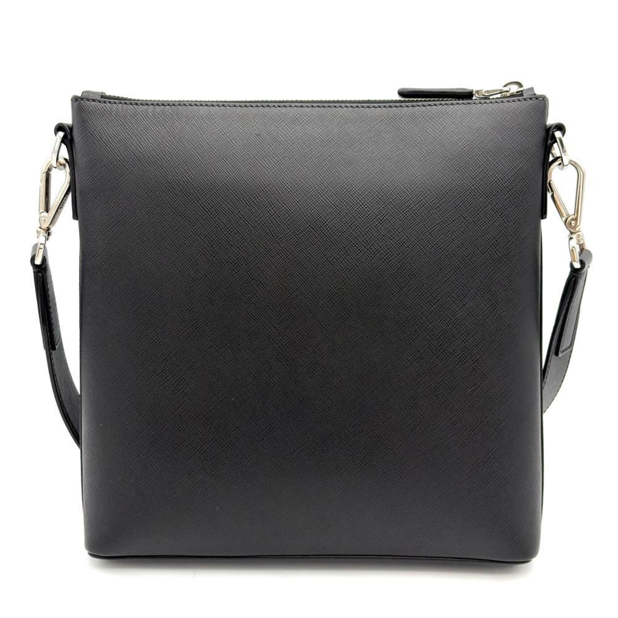 Prada Saffiano Black Saffiano Crossbody Bag Shoulder Bag (Pre-Owned)