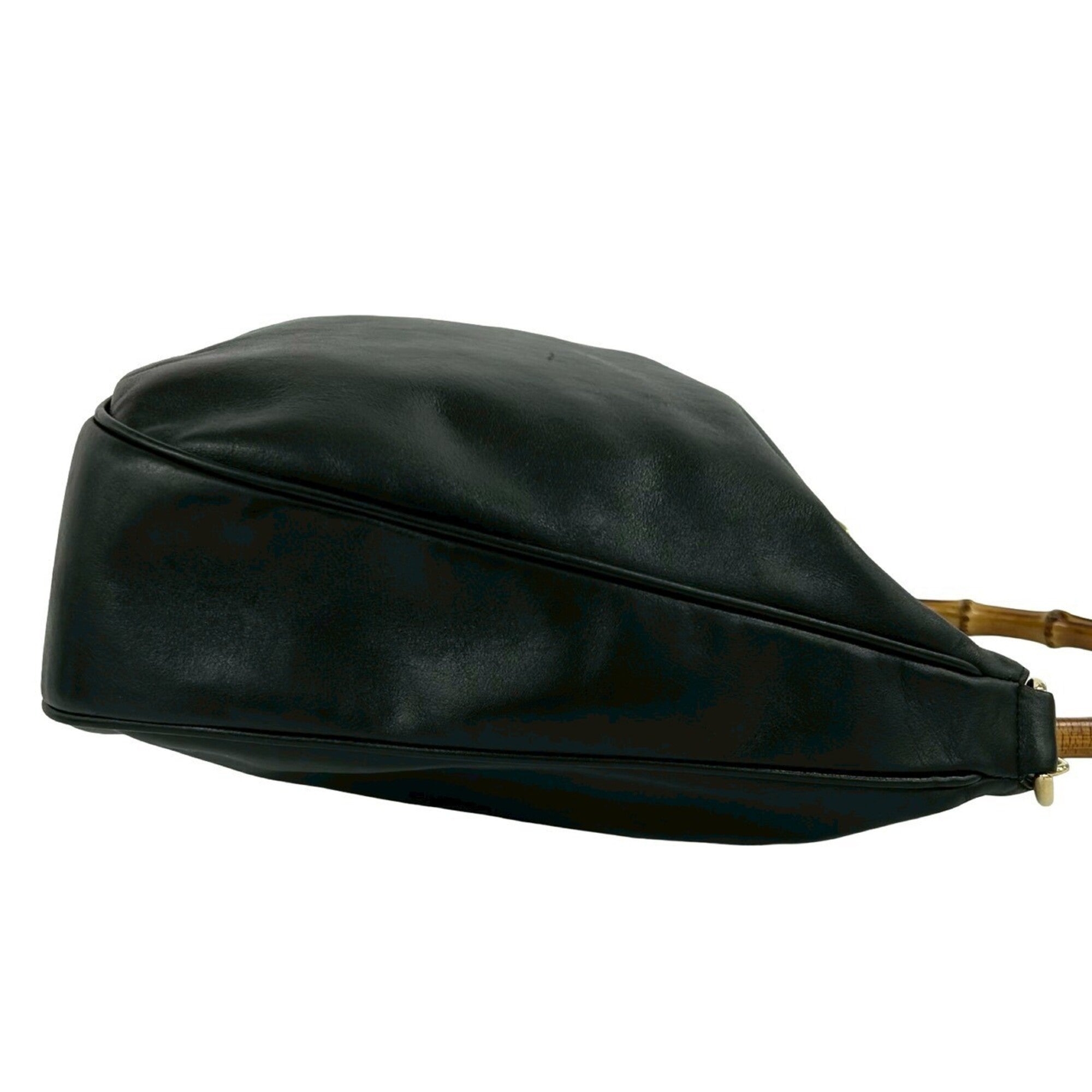 Gucci Black Leather Handbag Shoulder Bag (Pre-Owned)