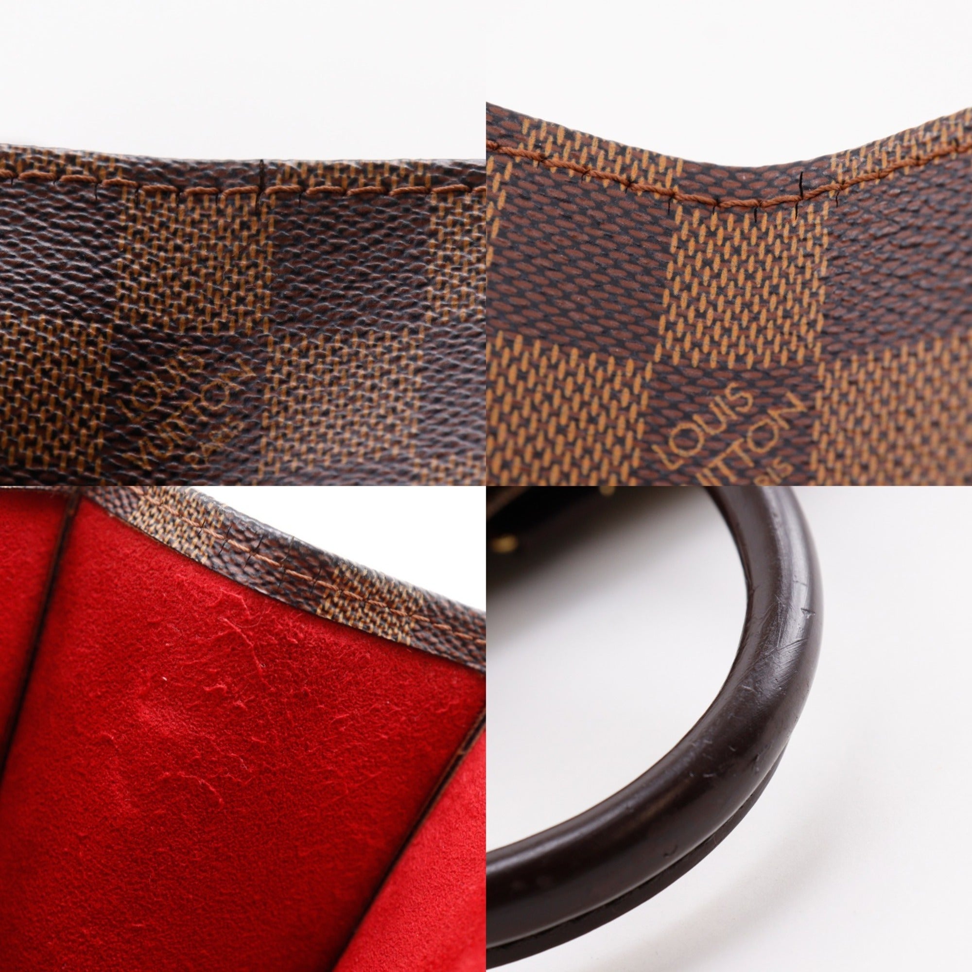 Louis Vuitton Brown Damier Canvas Handbag Tote Bag (Pre-Owned)