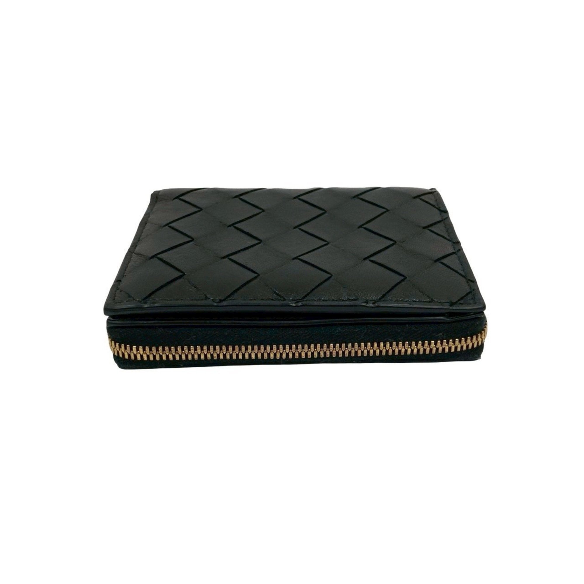 Bottega Veneta Black Leather Wallet (Bi-Fold) (Pre-Owned)