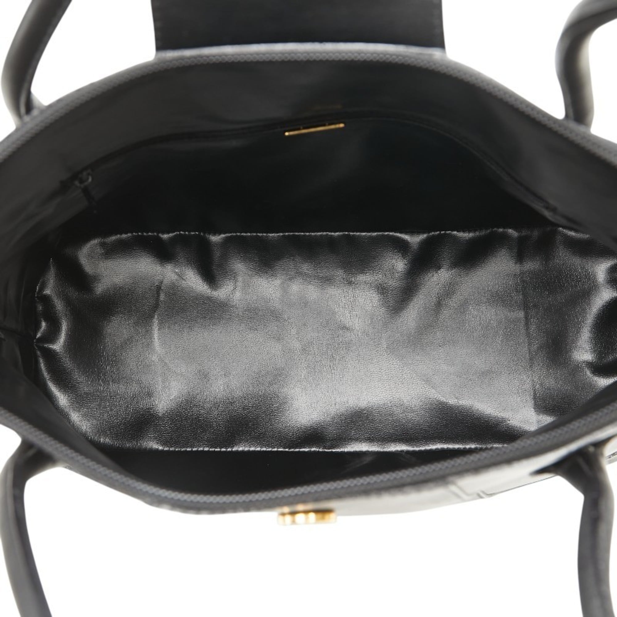 Bally Black Leather Handbag Tote Bag (Pre-Owned)