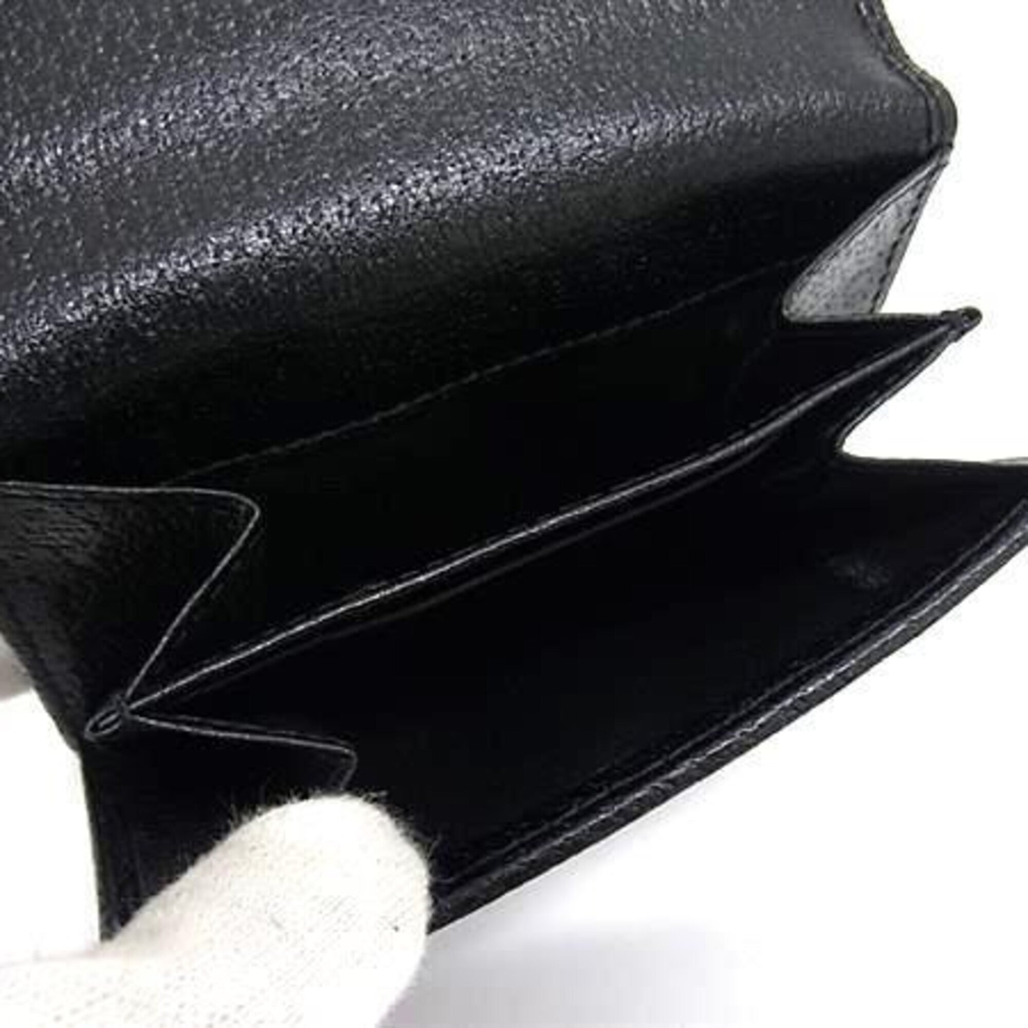Gucci Black Canvas Leather Wallet (Bi-Fold) (Pre-Owned)