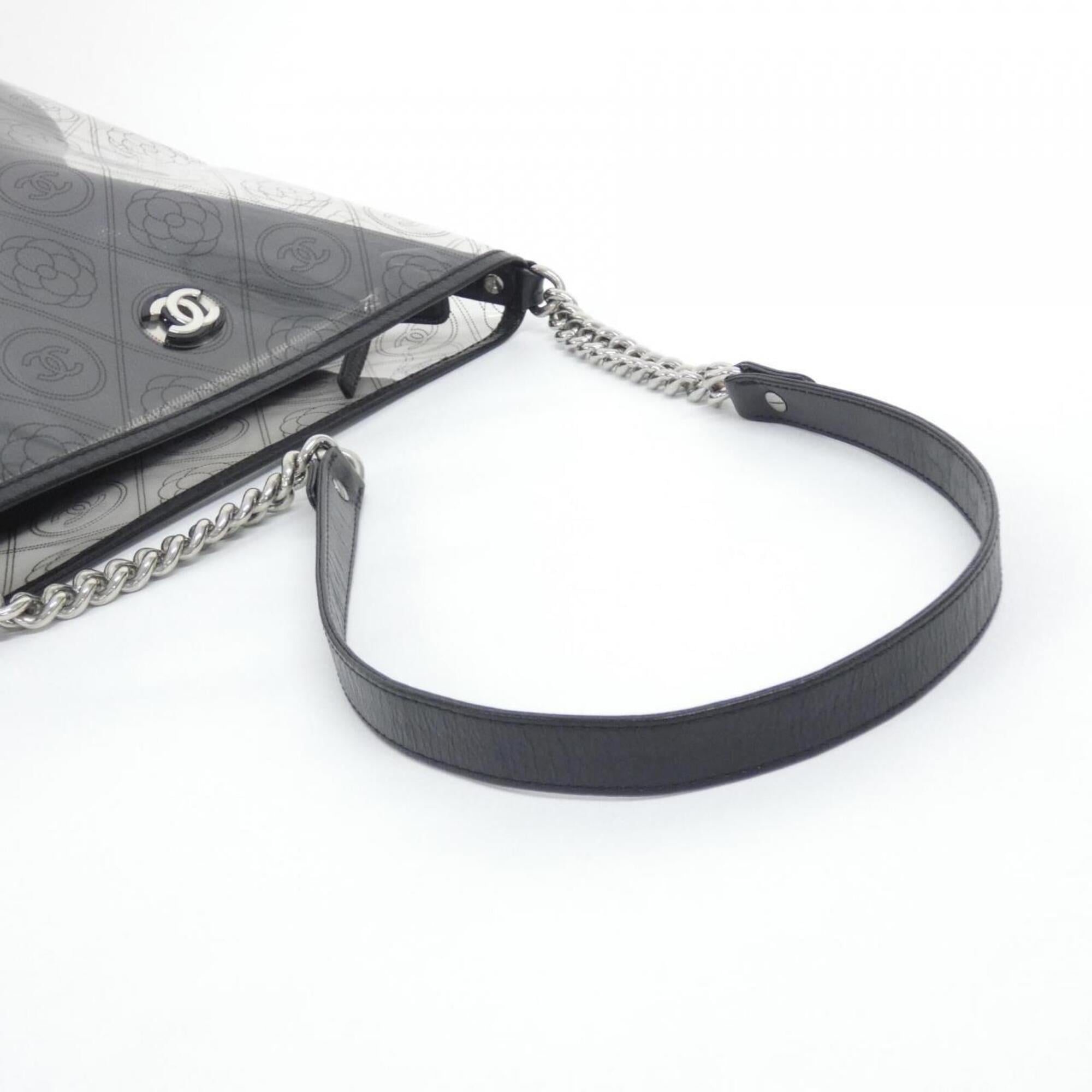 Chanel Black Clear Pvc Pouch Shoulder Bag (Pre-Owned)