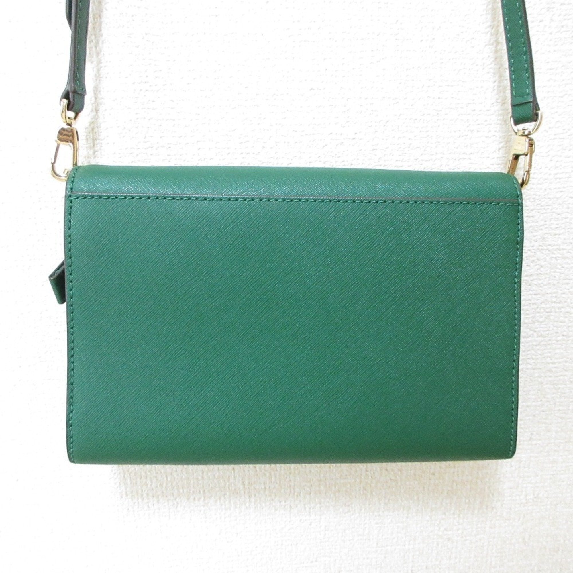 Tory Burch Green Pochette Shoulder Bag (Pre-Owned)