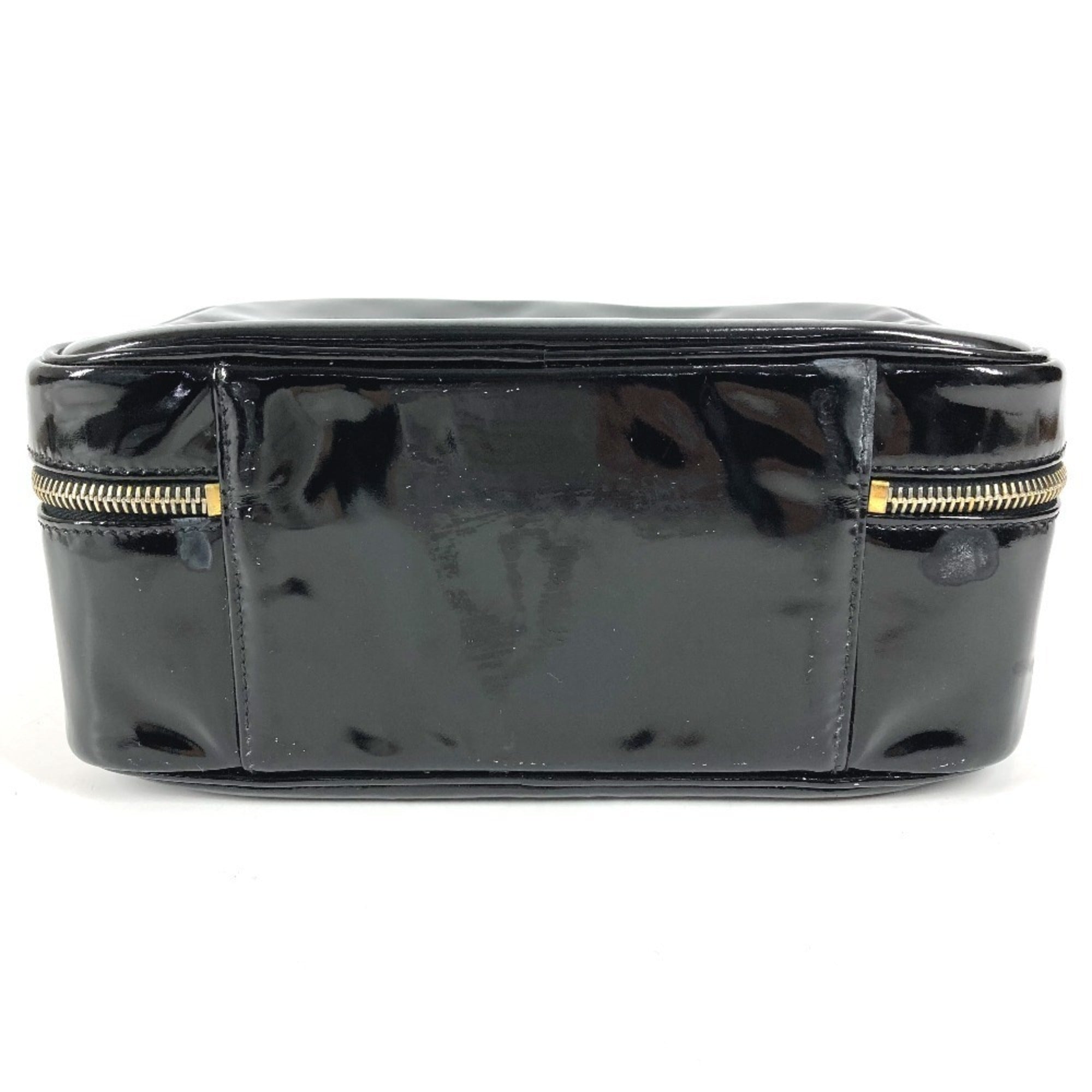 Chanel Black Leather Handbag Shoulder Bag Vanity Bag (Pre-Owned)