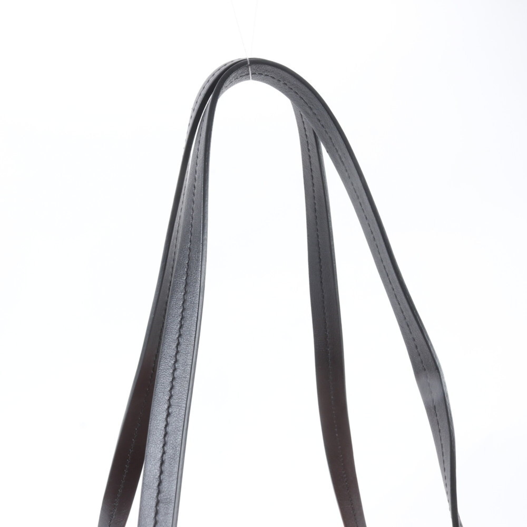 Prada Black Orange White Leather Canvas Handbag Pouch Tote Bag (Pre-Owned)