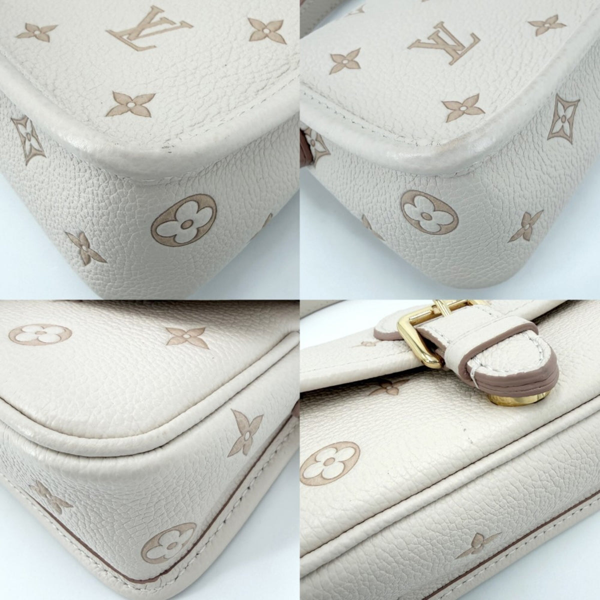 Louis Vuitton Beige Pink Monogram Empreinte Handbag Shoulder Bag (Pre-Owned)