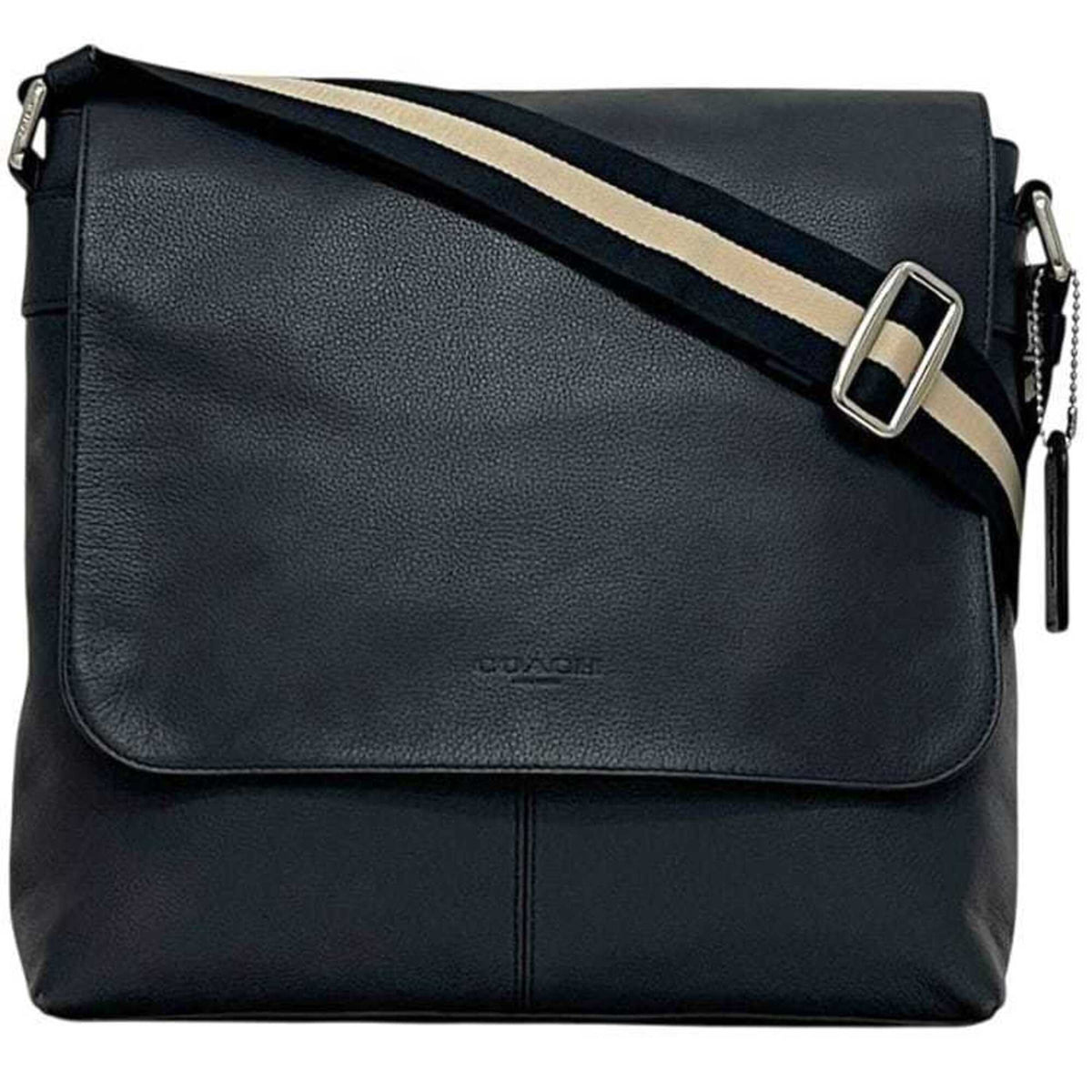 Coach Navy Leather Shoulder Bag (Pre-Owned)