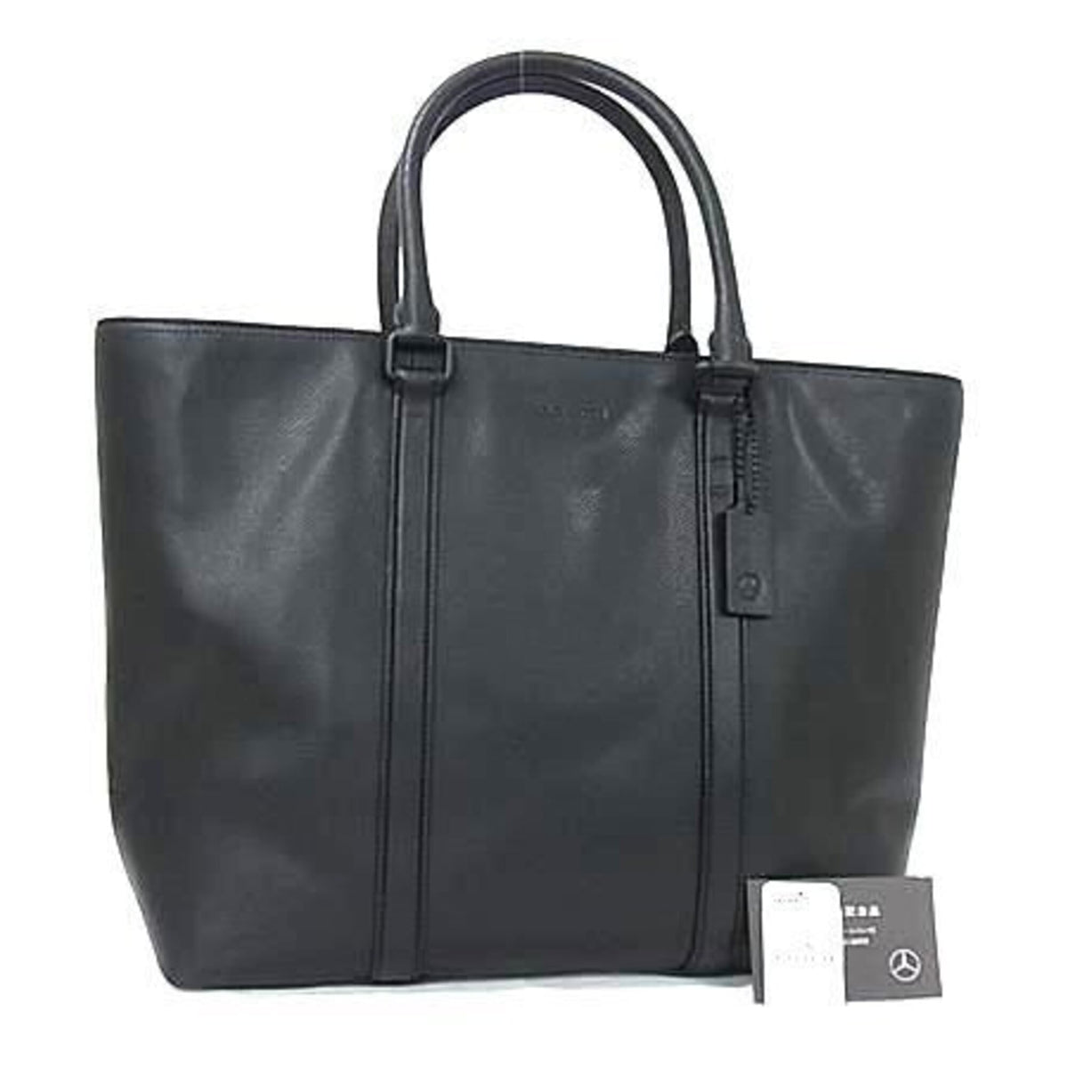 Coach Black Leather Handbag Tote Bag (Pre-Owned)
