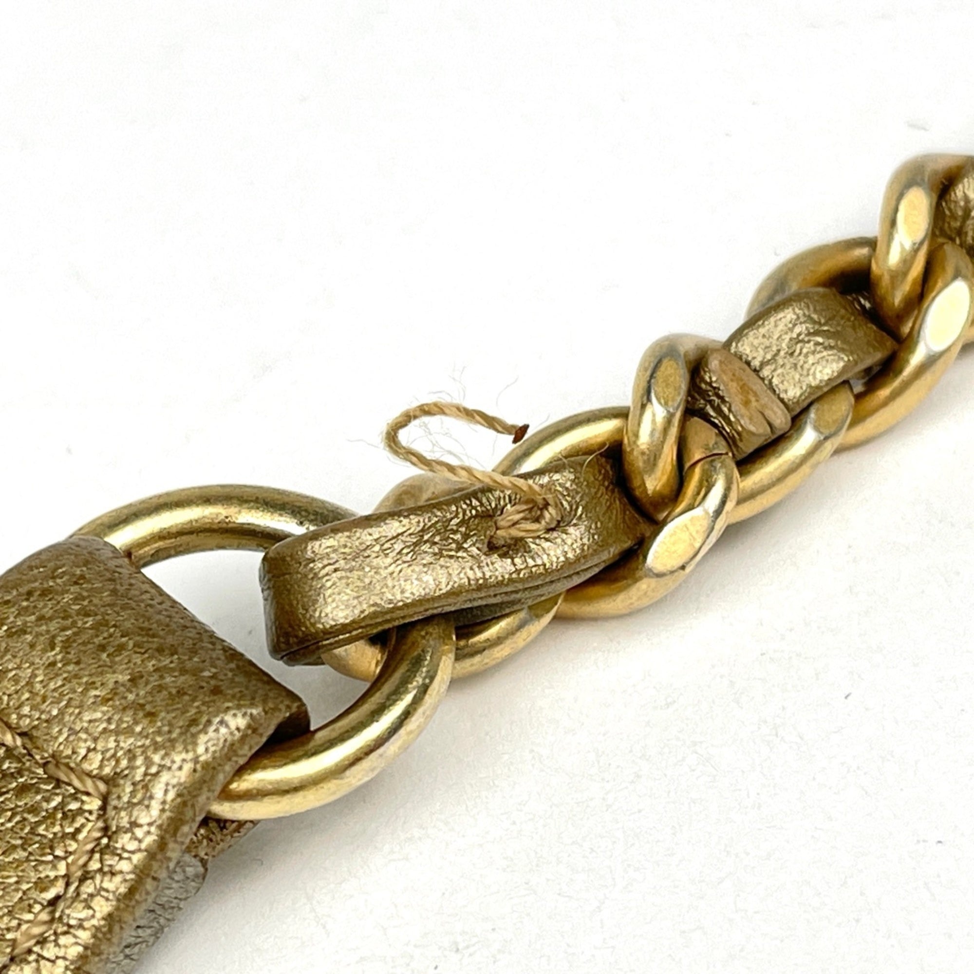 Chanel Matelasse Gold Silver Leather Shoulder Bag (Pre-Owned)